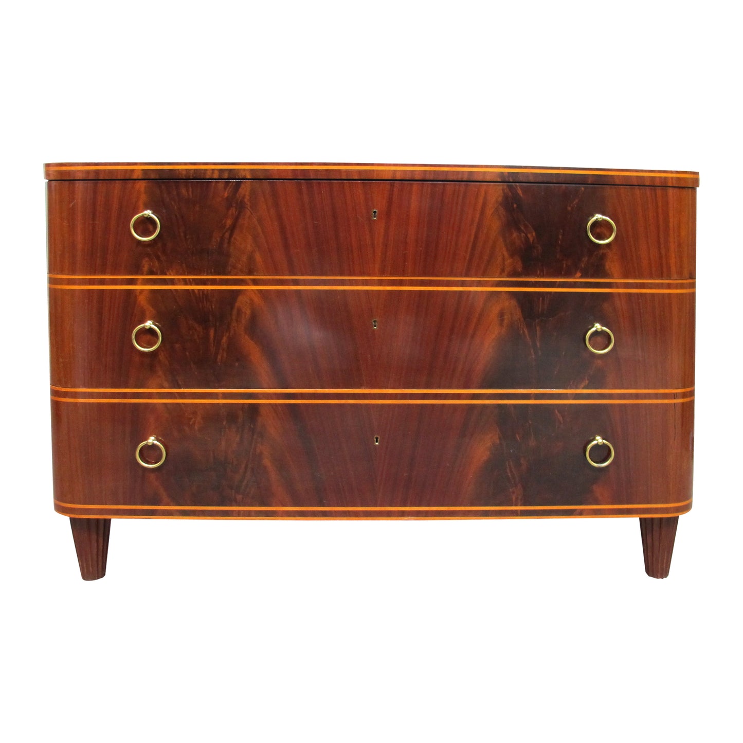1940s Swedish Mahogany Chest of Drawers by Axel Larsson