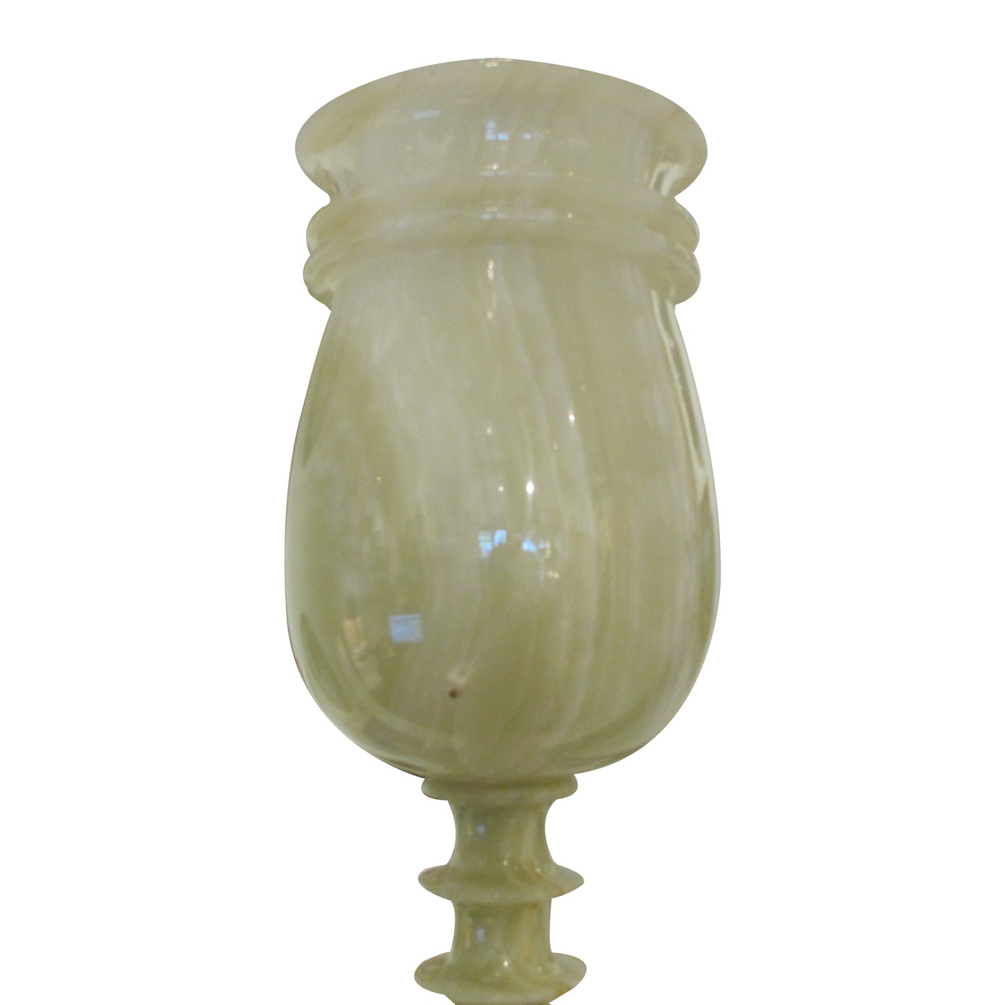 Mid-Century Pair of Polished Green Onyx Table Lamps, English