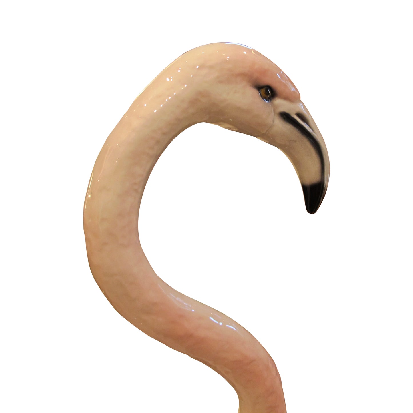 Mid-Century Life-Size Italian Glazed Ceramic Flamingo