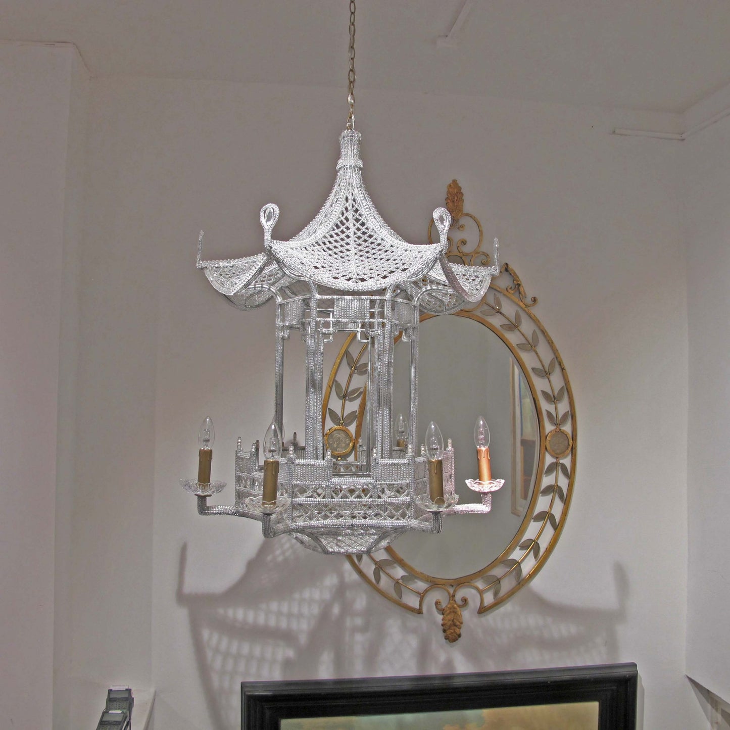 pagoda glass chandelier