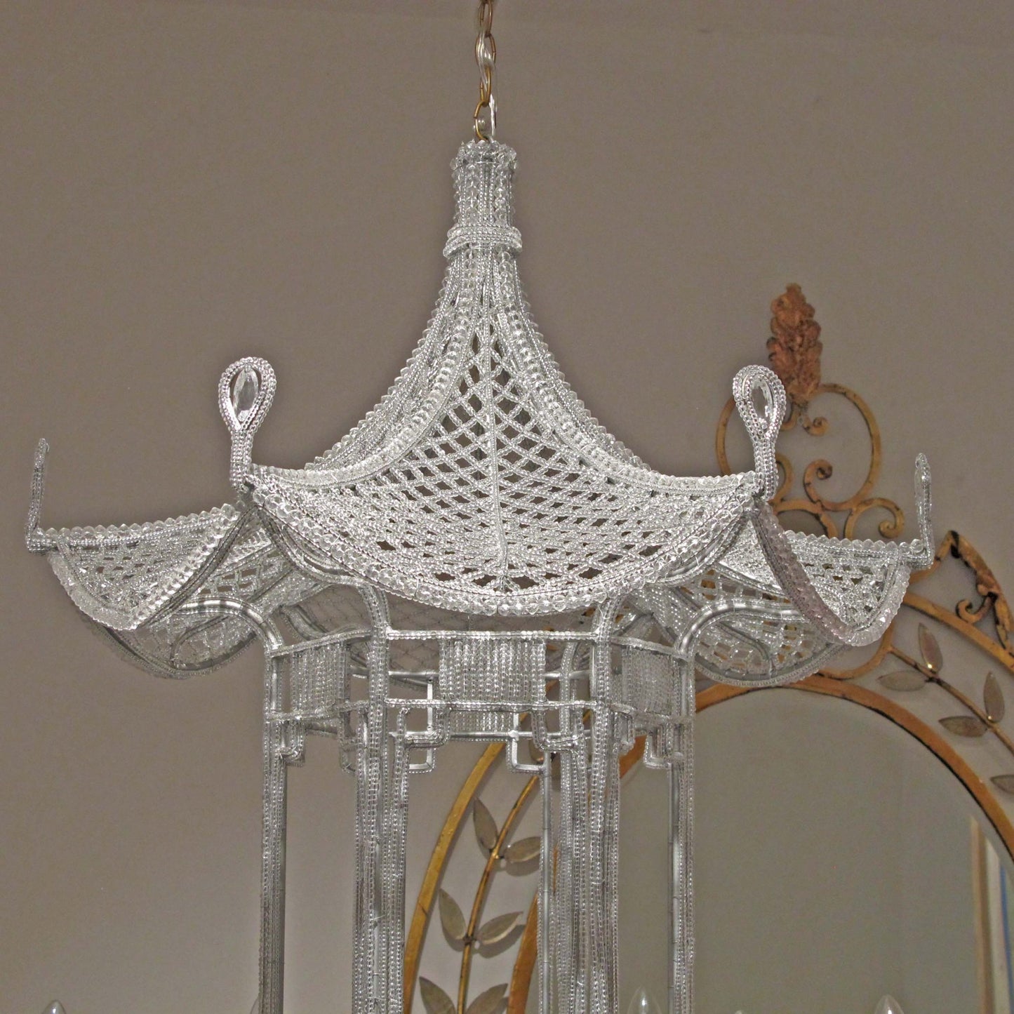 pagoda glass chandelier