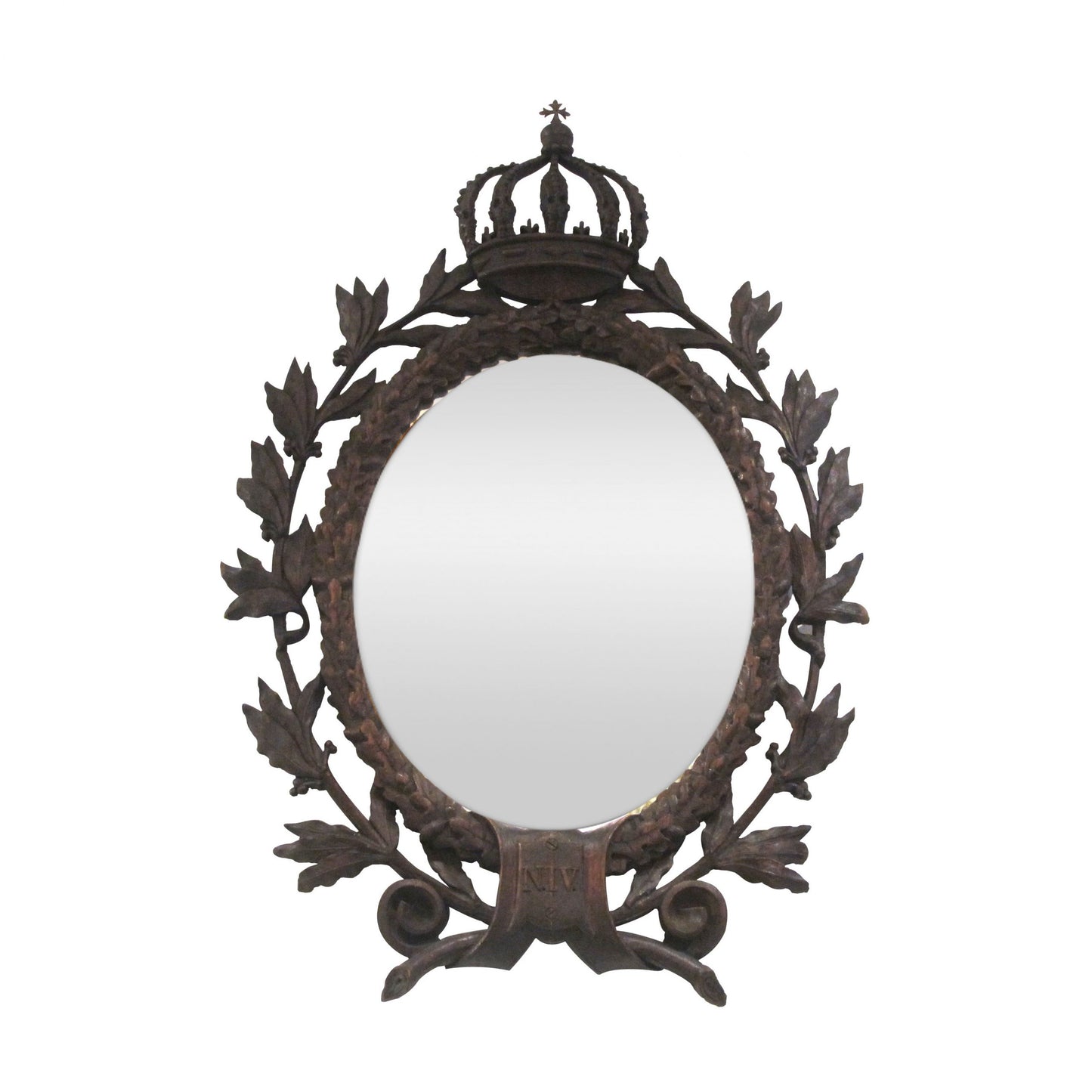 Early 19th century carved wood mirror