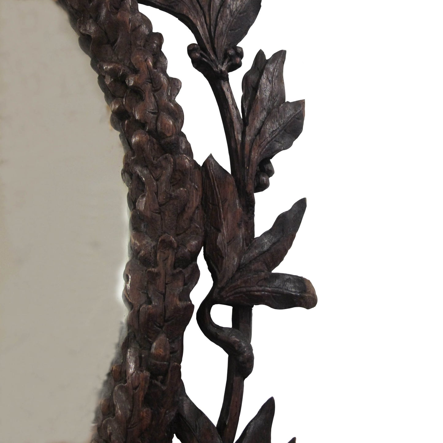 Early 19th century carved wood mirror