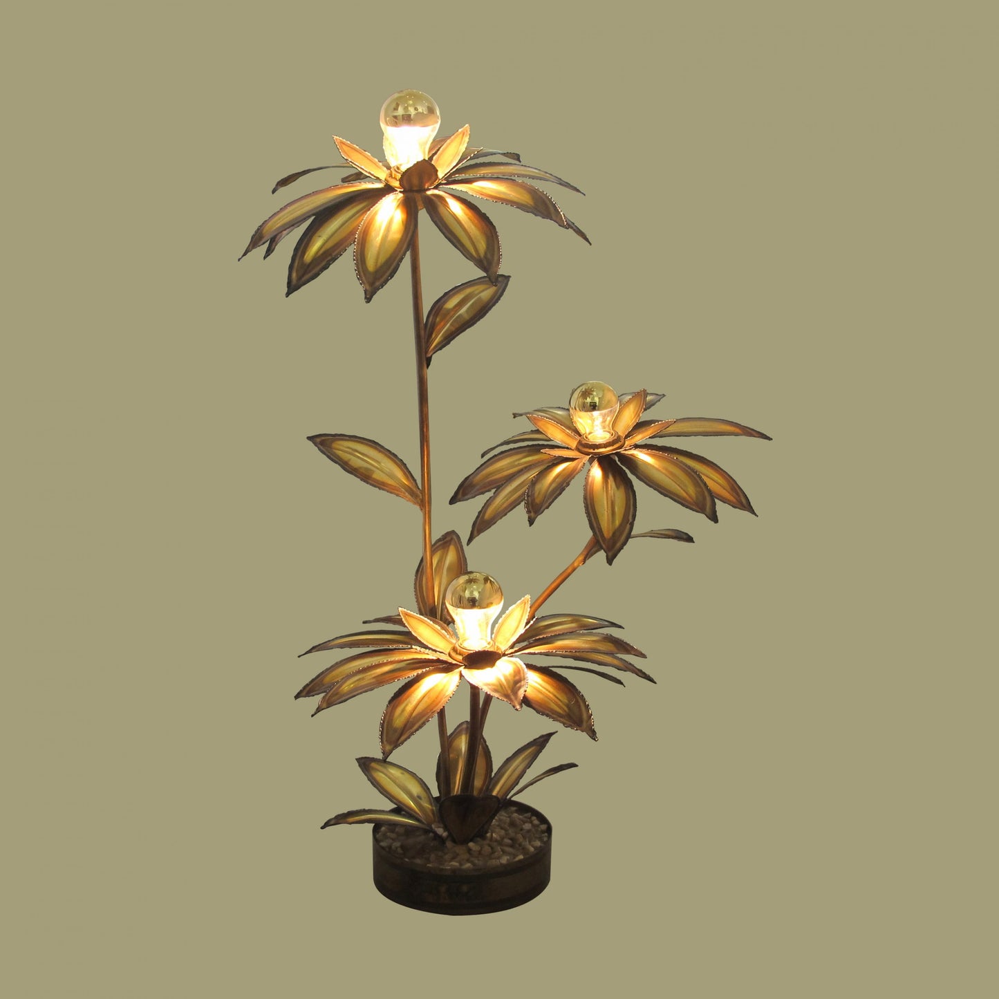 Maison Jansen Floral Lamp