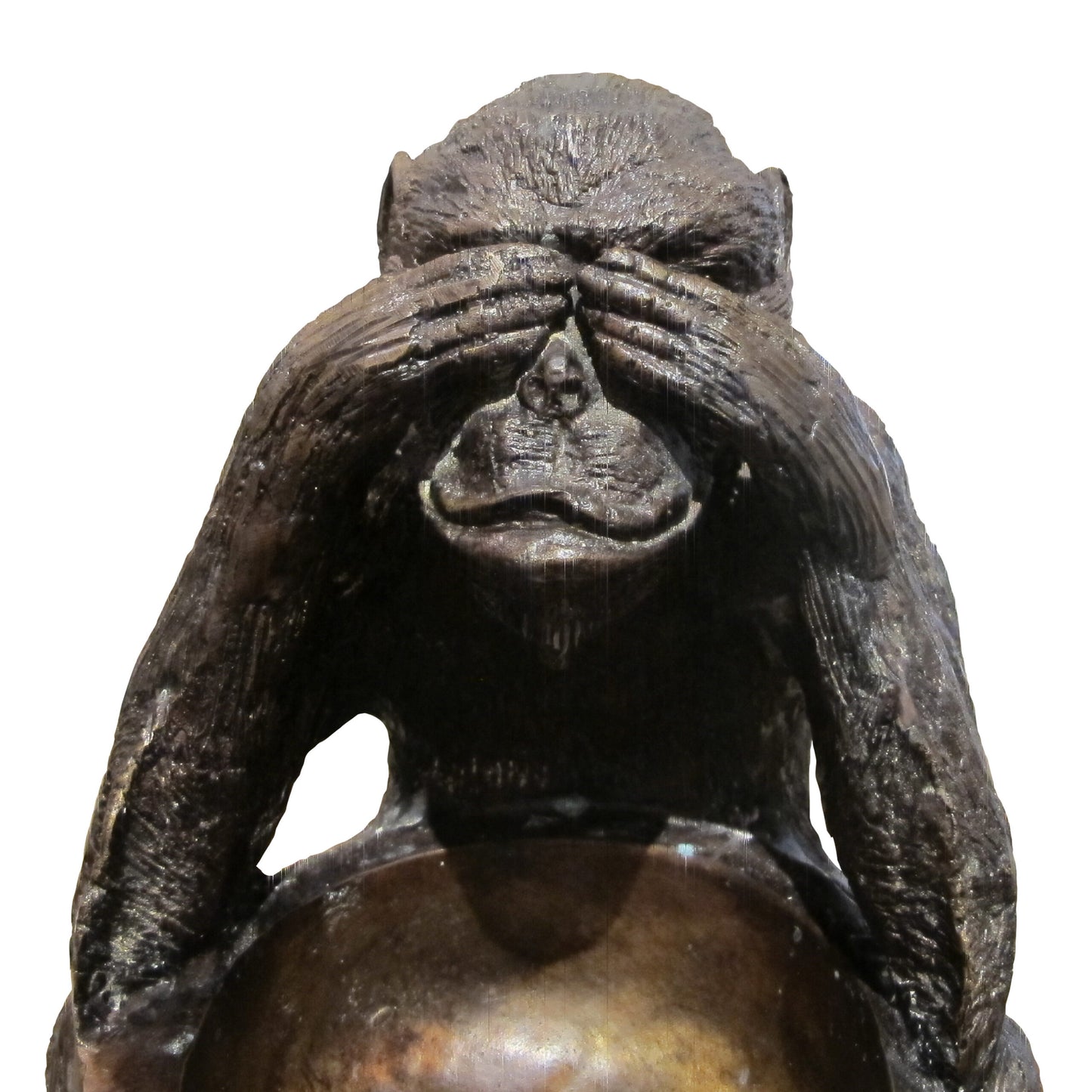 Three Wise Monkeys Bronze Sculptures “See No Evil, Hear No Evil, Speak No Evil”, Mid-Century, English