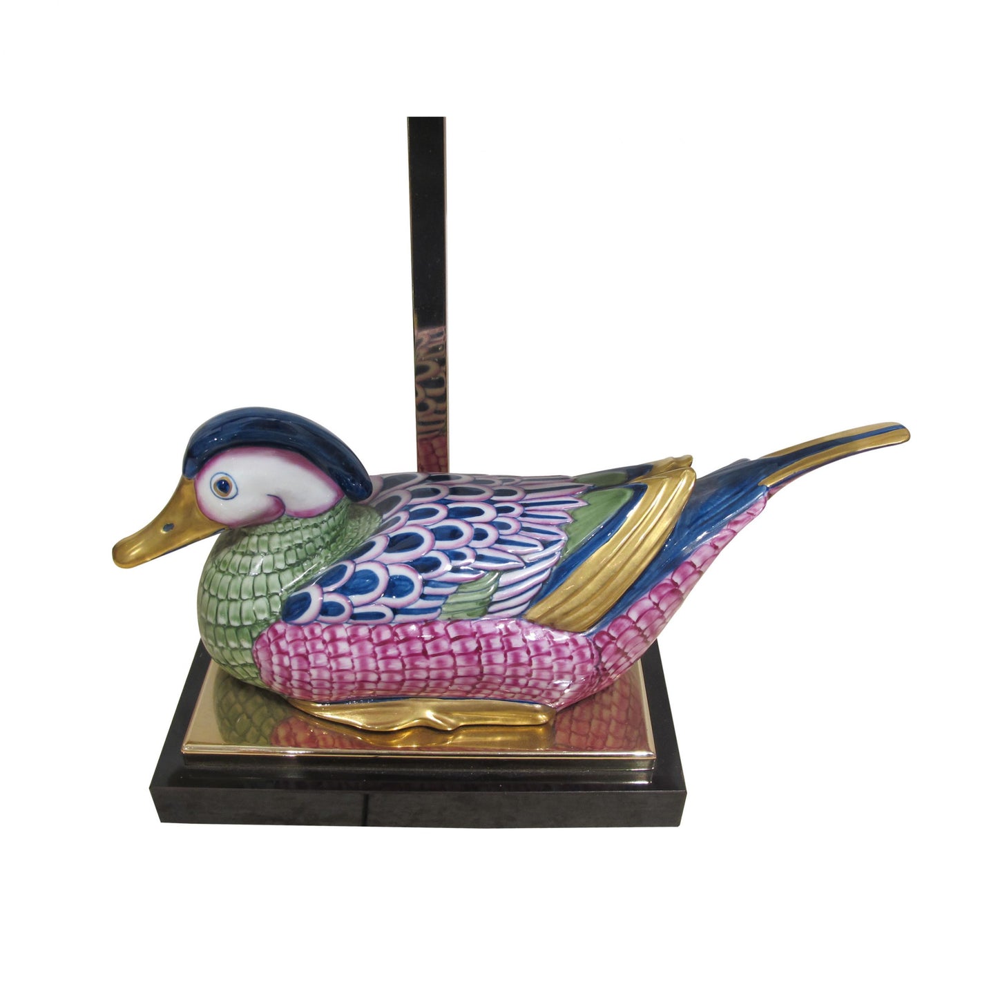 A pair of ducks porcelain lamps