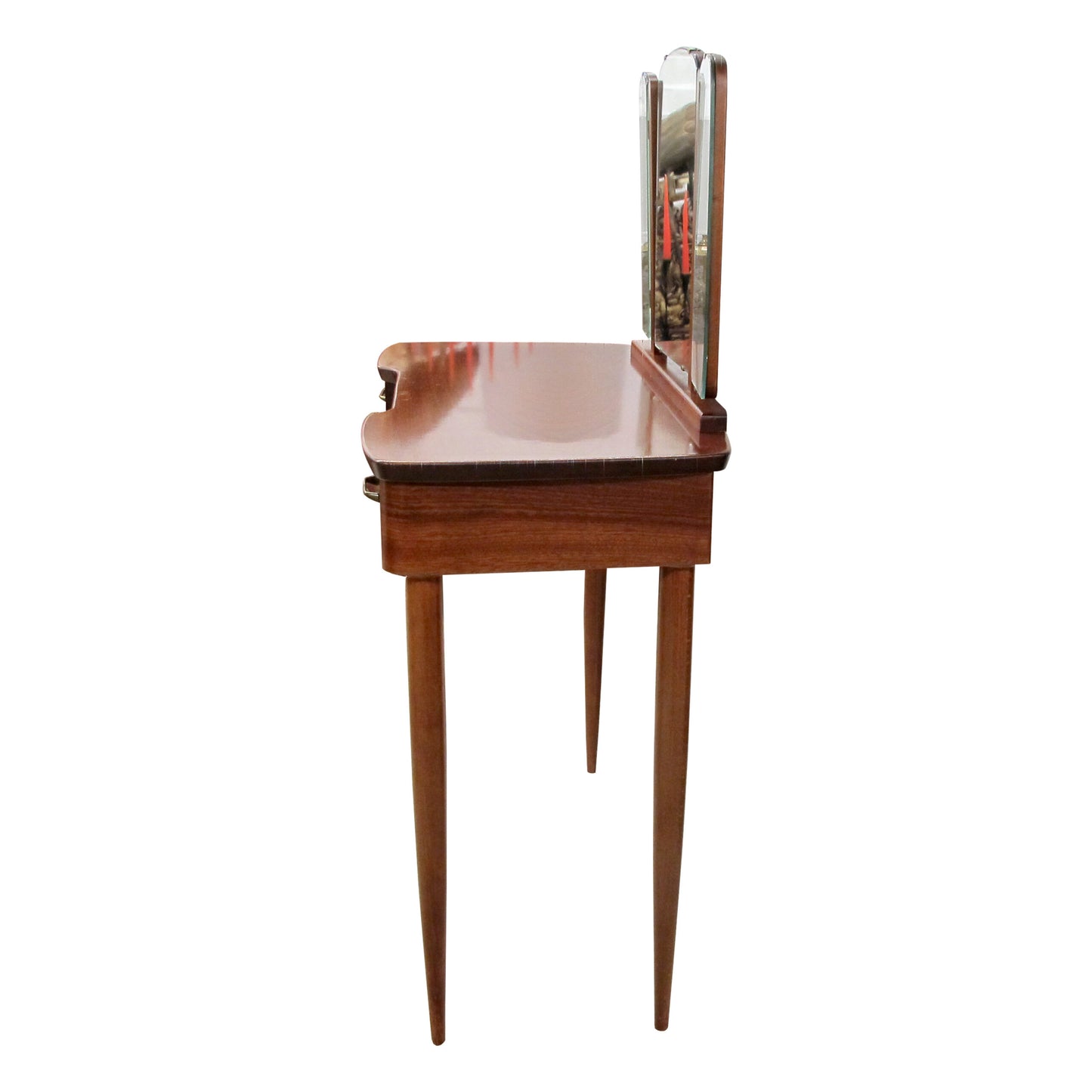 1940s Scandinavian Vanity Dressing Table with Its Triptych Mirror