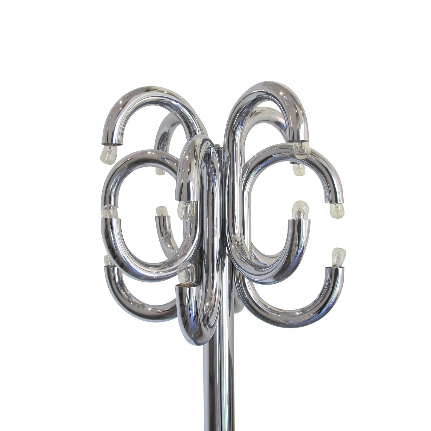 1970s Tall medusa chrome floor lamp with 16 arms