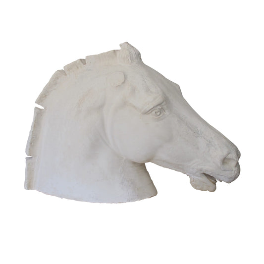 Life size plaster sculpture of a horse head, French, early 20th century