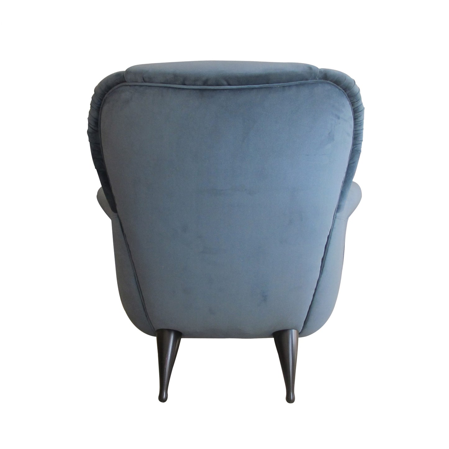 A pair of armchairs by Moroso in blue velvet