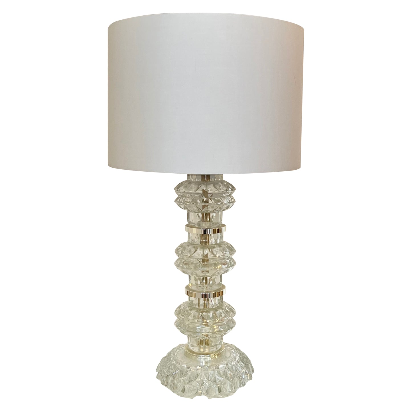 Pair of Sculptural Swedish Glass Table Lamps, 1970s