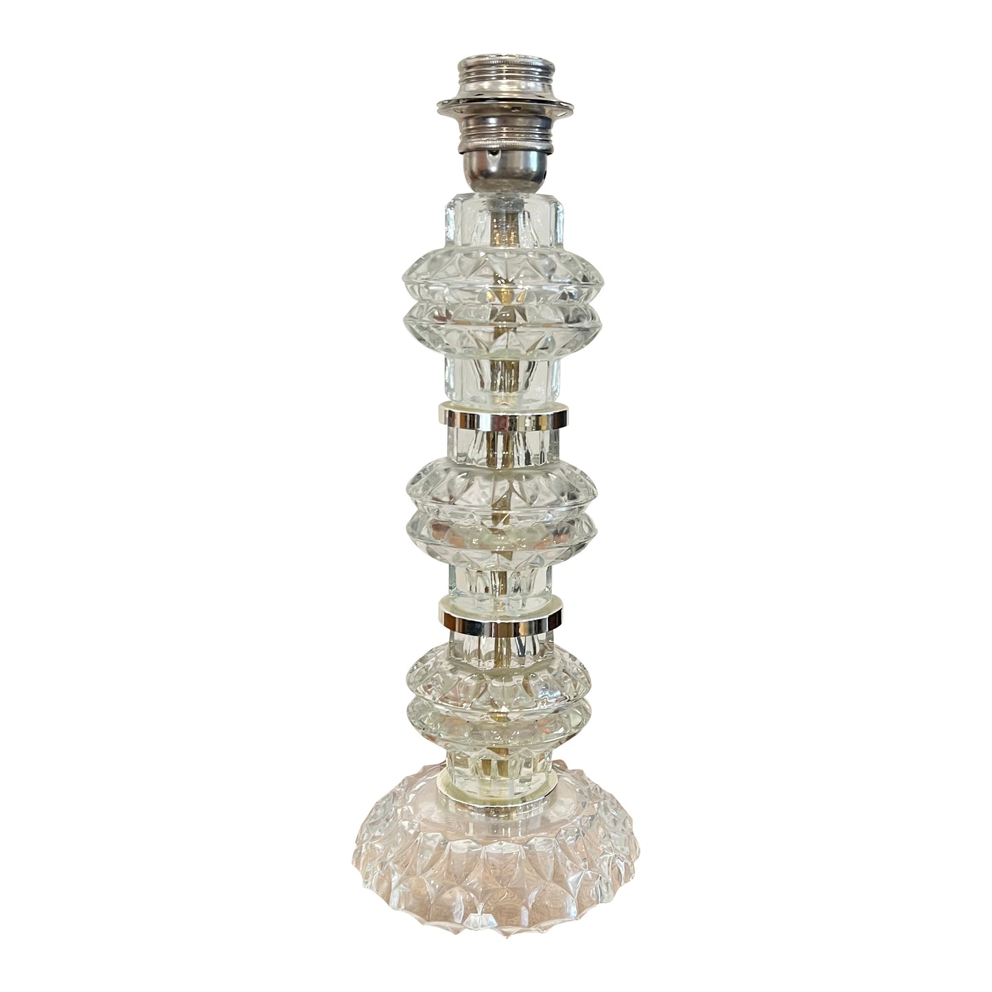 Pair of Sculptural Swedish Glass Table Lamps, 1970s