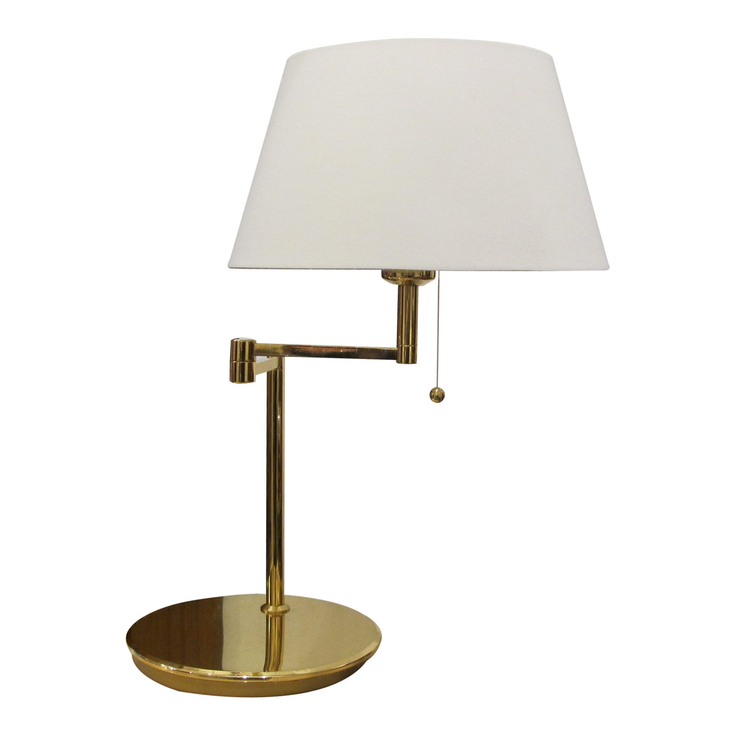 1970s Pair of Large Brass Bracket Table Lamps, Swedish, 1970s