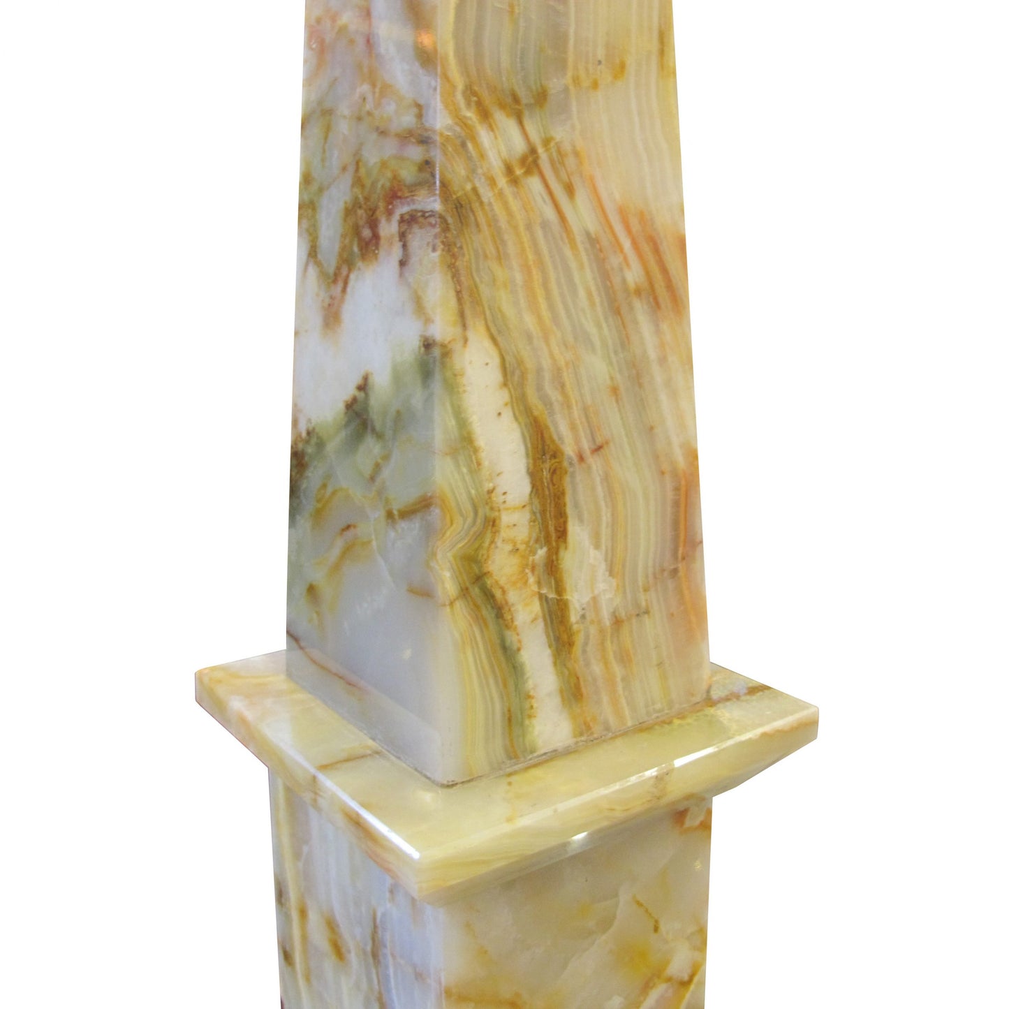 A pair of mid century onyx obelisks