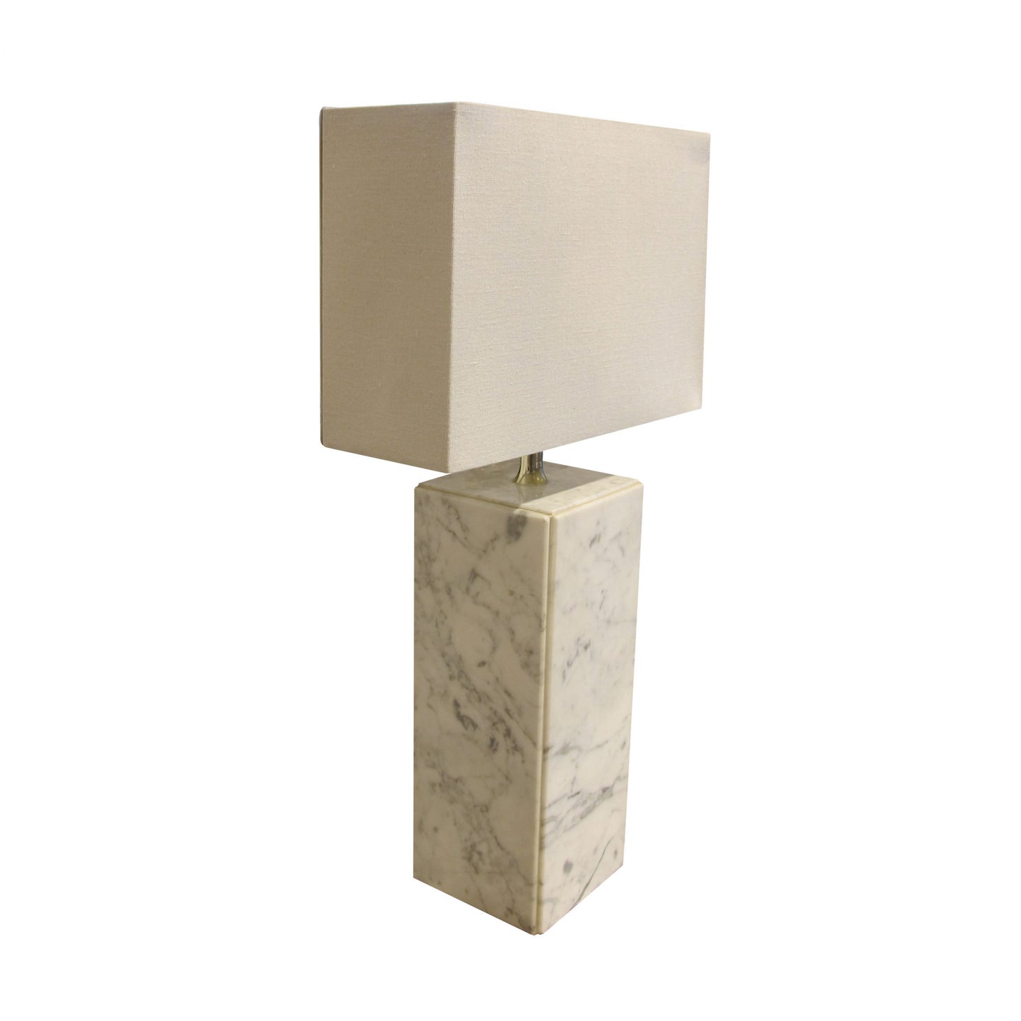 Mid century white marble table lamps