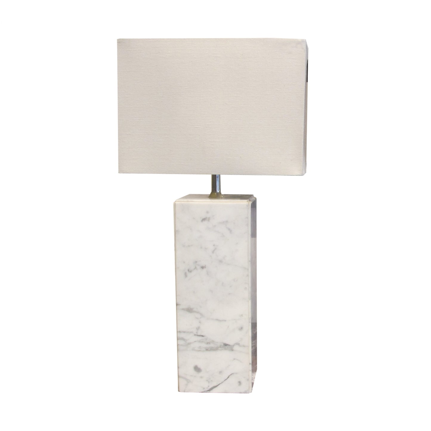 Mid century white marble table lamps