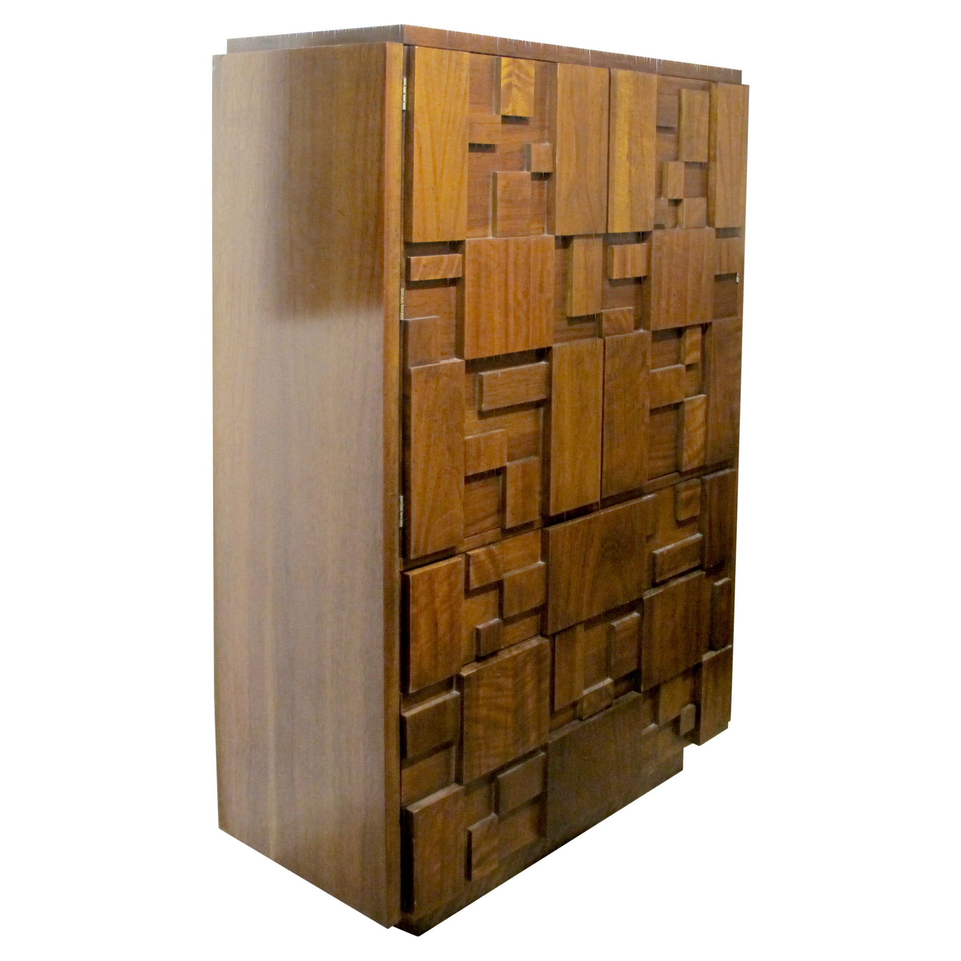 1960s “Staccato” tall Cabinet Designed by Paul Evans for Lane, American