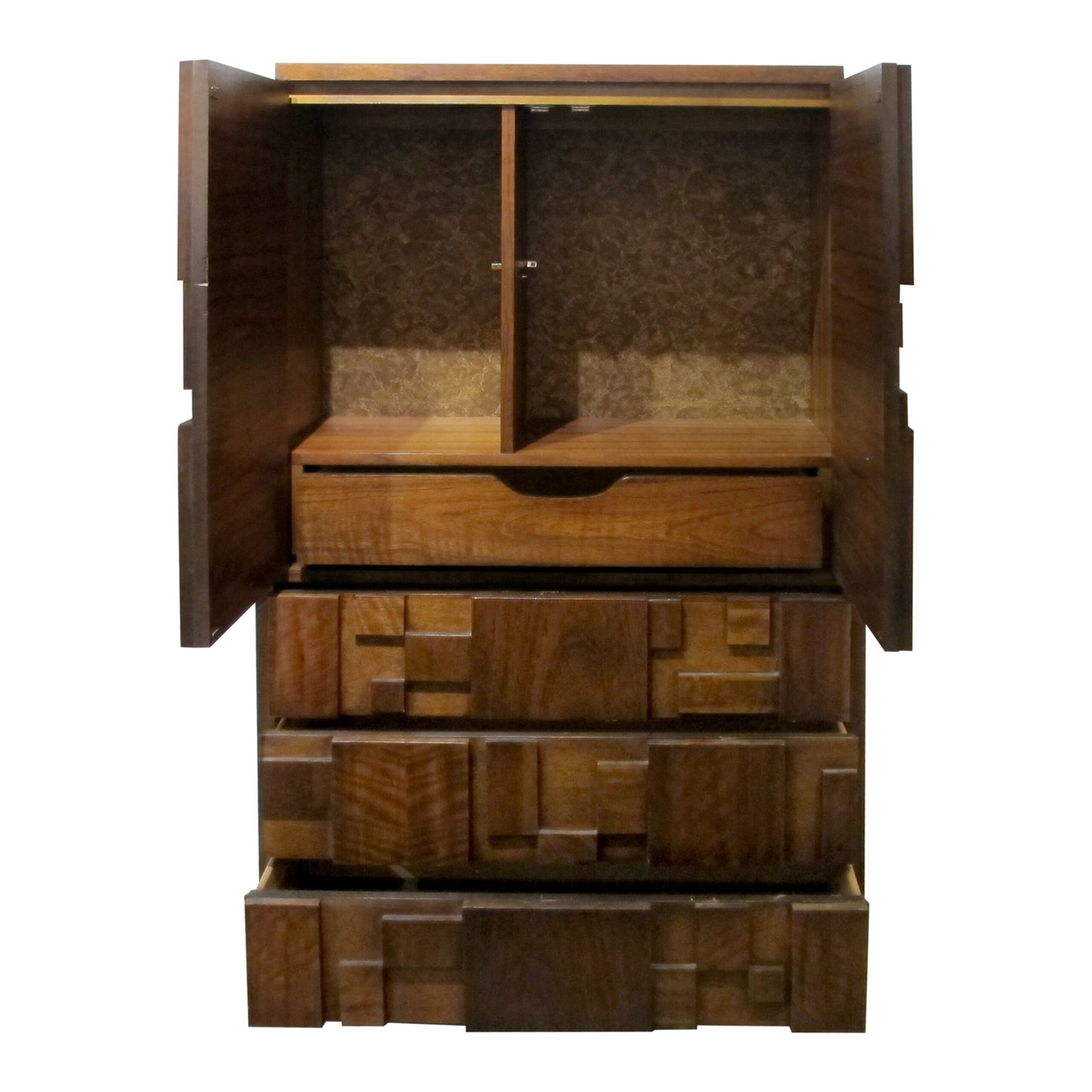 1960s “Staccato” tall Cabinet Designed by Paul Evans for Lane, American