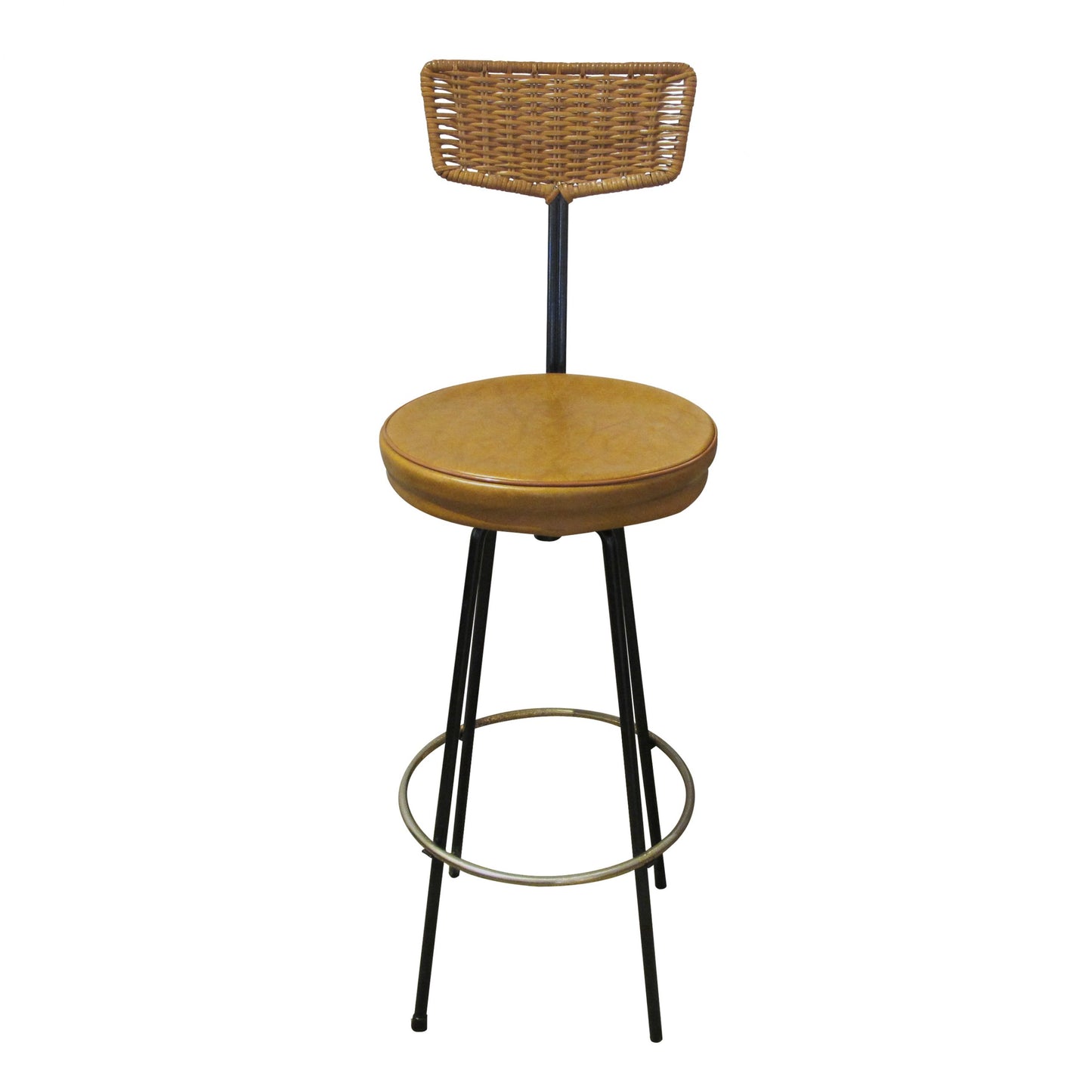 A set of 4 swivelling bar stools, French 1950's