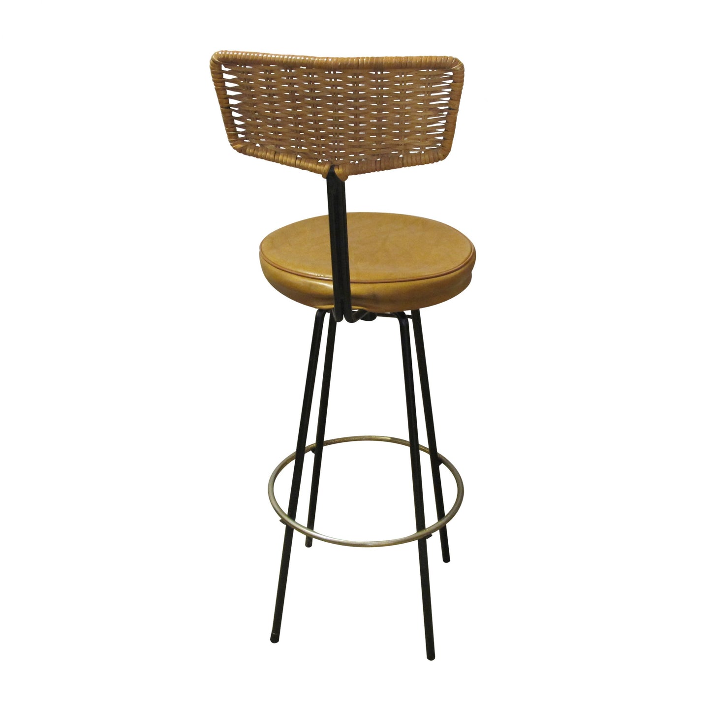 A set of 4 swivelling bar stools, French 1950's