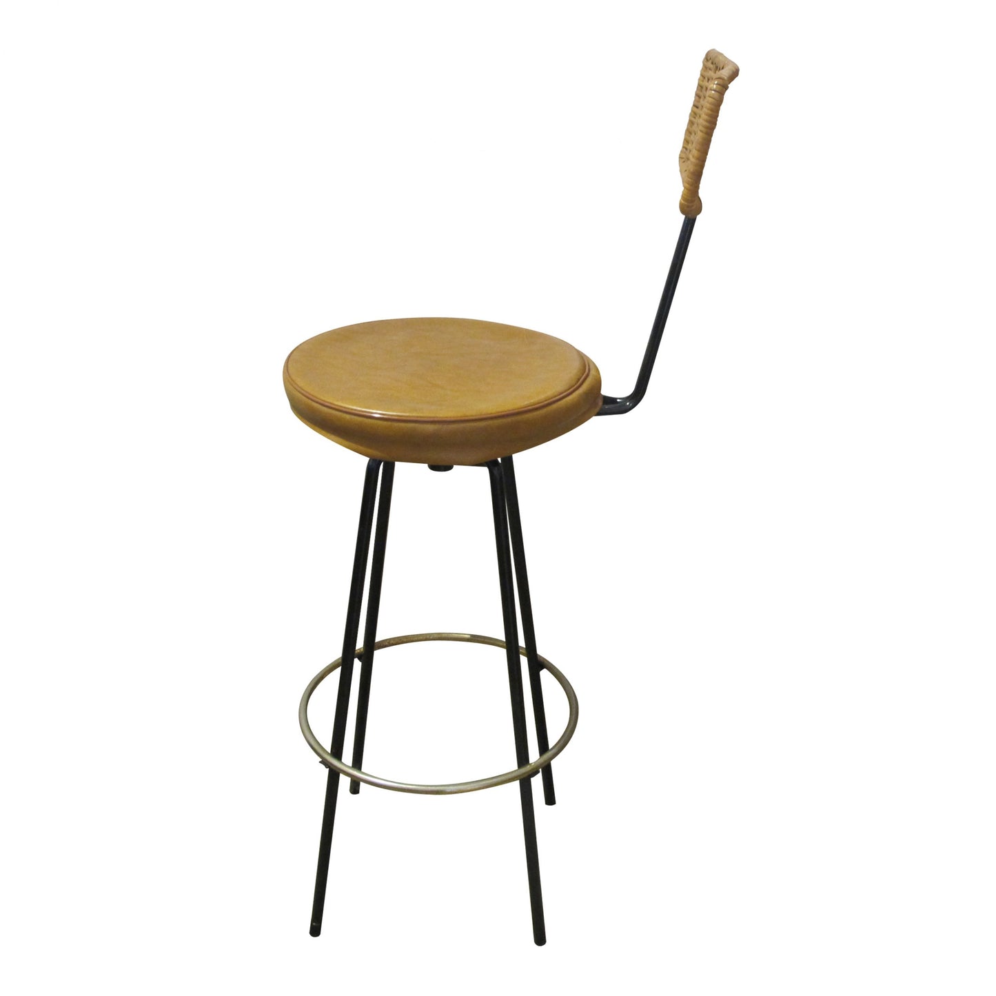 A set of 4 swivelling bar stools, French 1950's