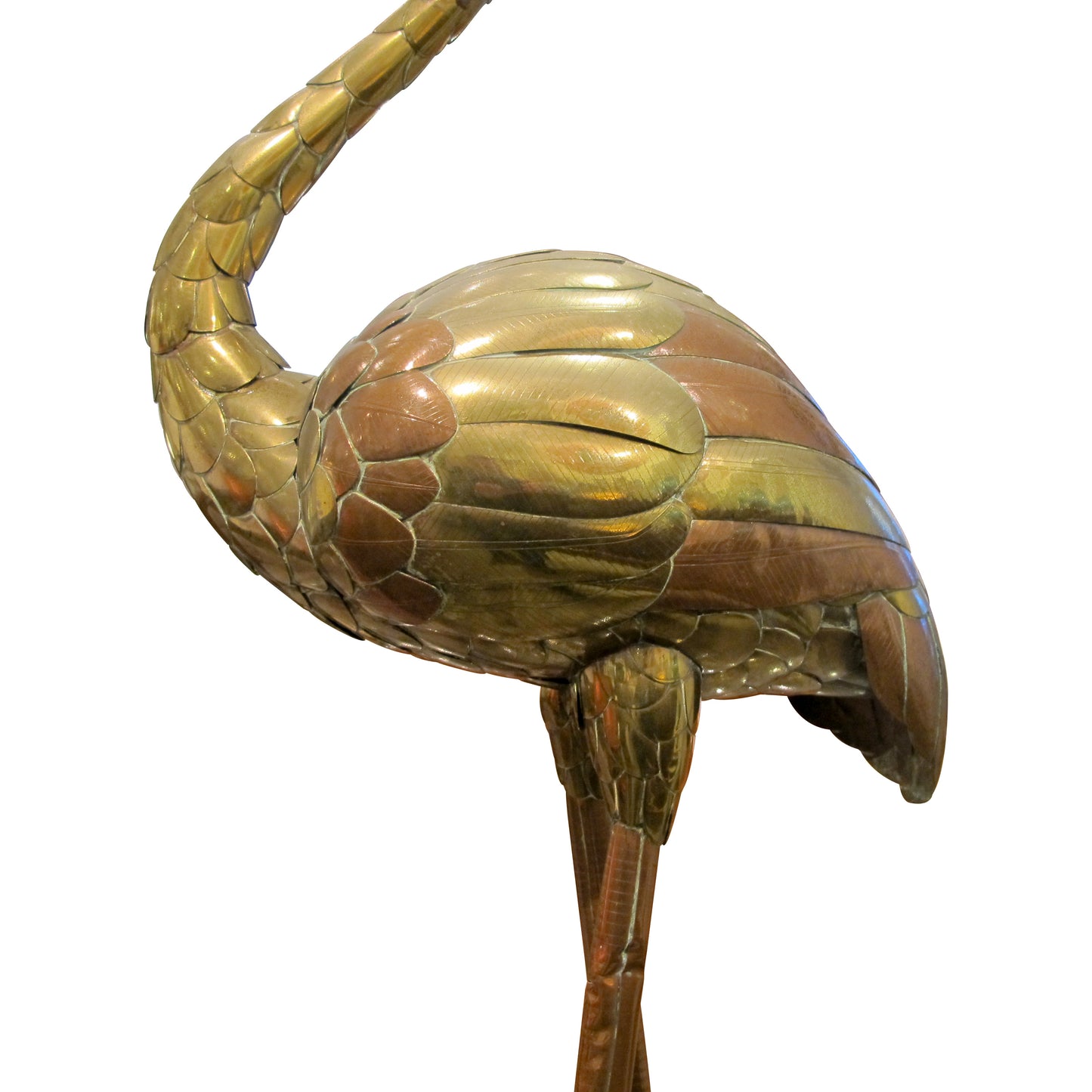 1970s Brass Flamingo Sculpture by Sergio Bustamante, Mexican