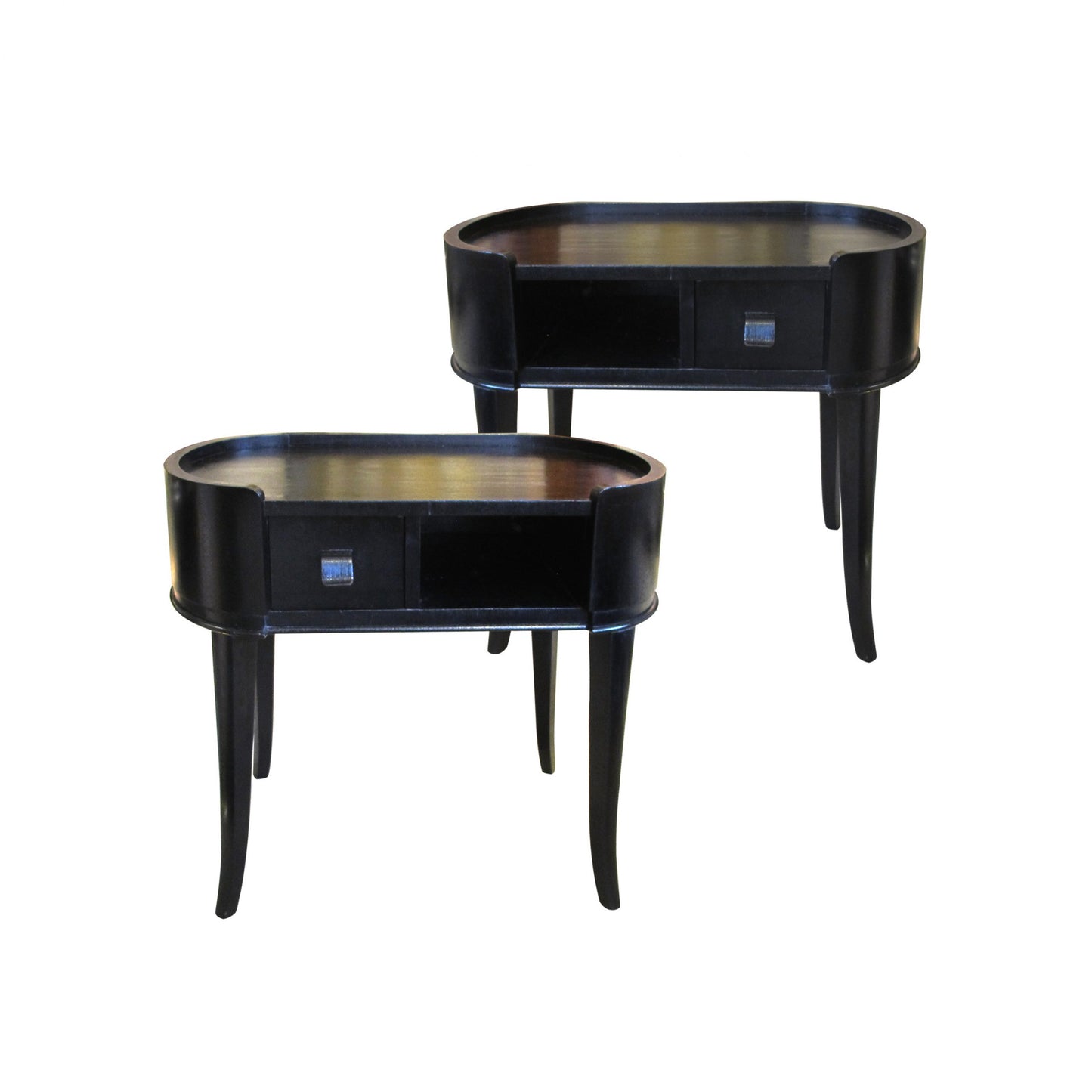 pair of mid century danish side tables