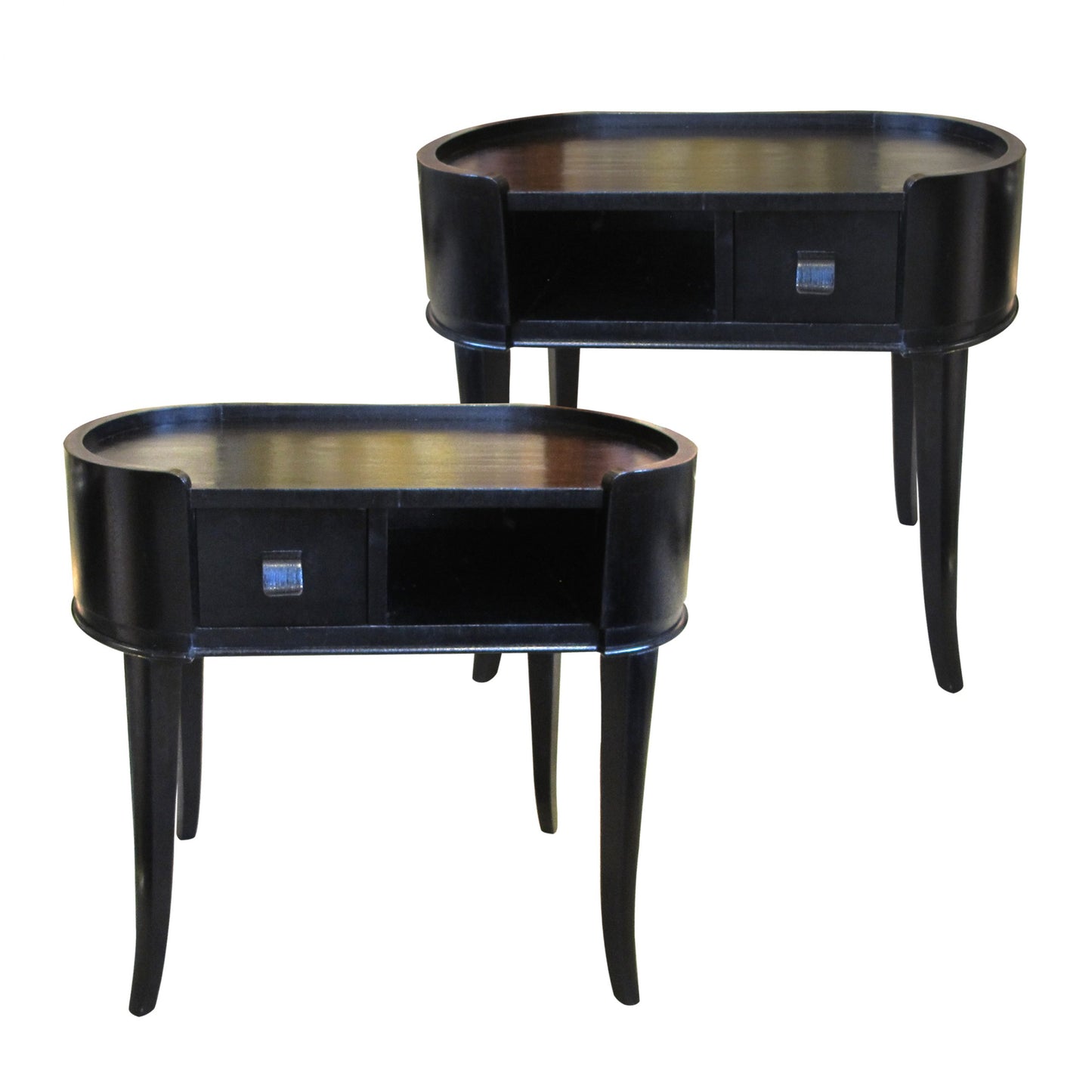 pair of mid century danish side tables