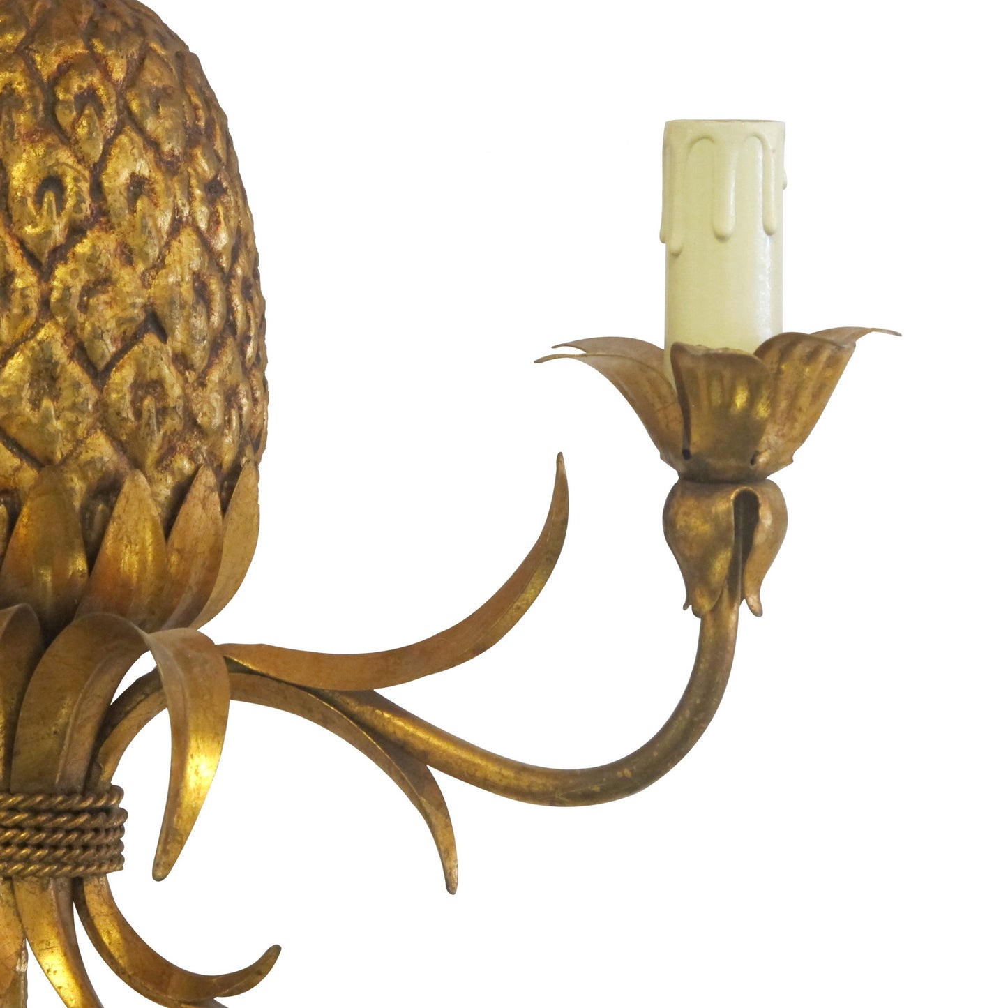 A pair of pineapple wall lights, Italian 1950's