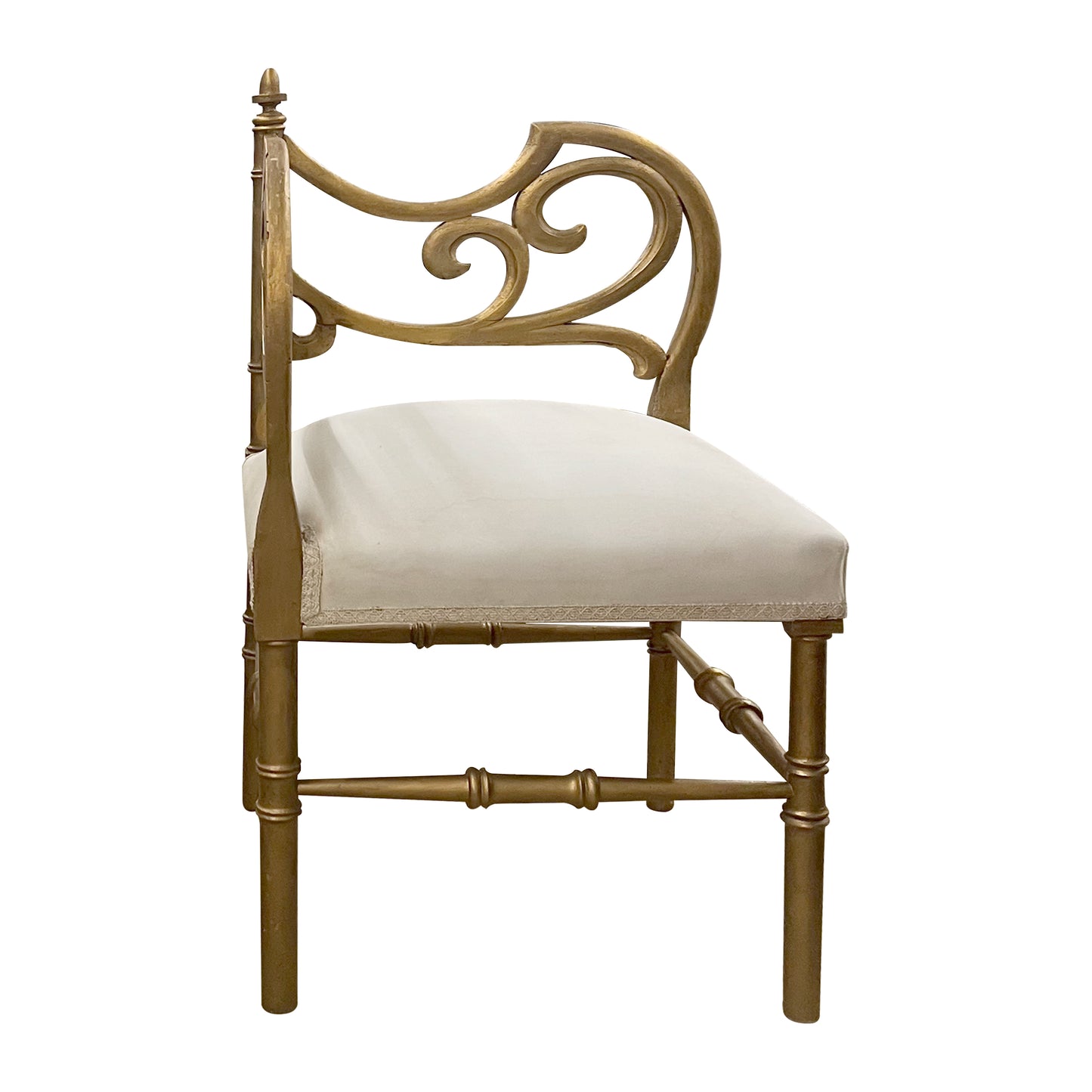 Pair of French Art Nouveau Gilt Wood Corner Chairs, 1900s