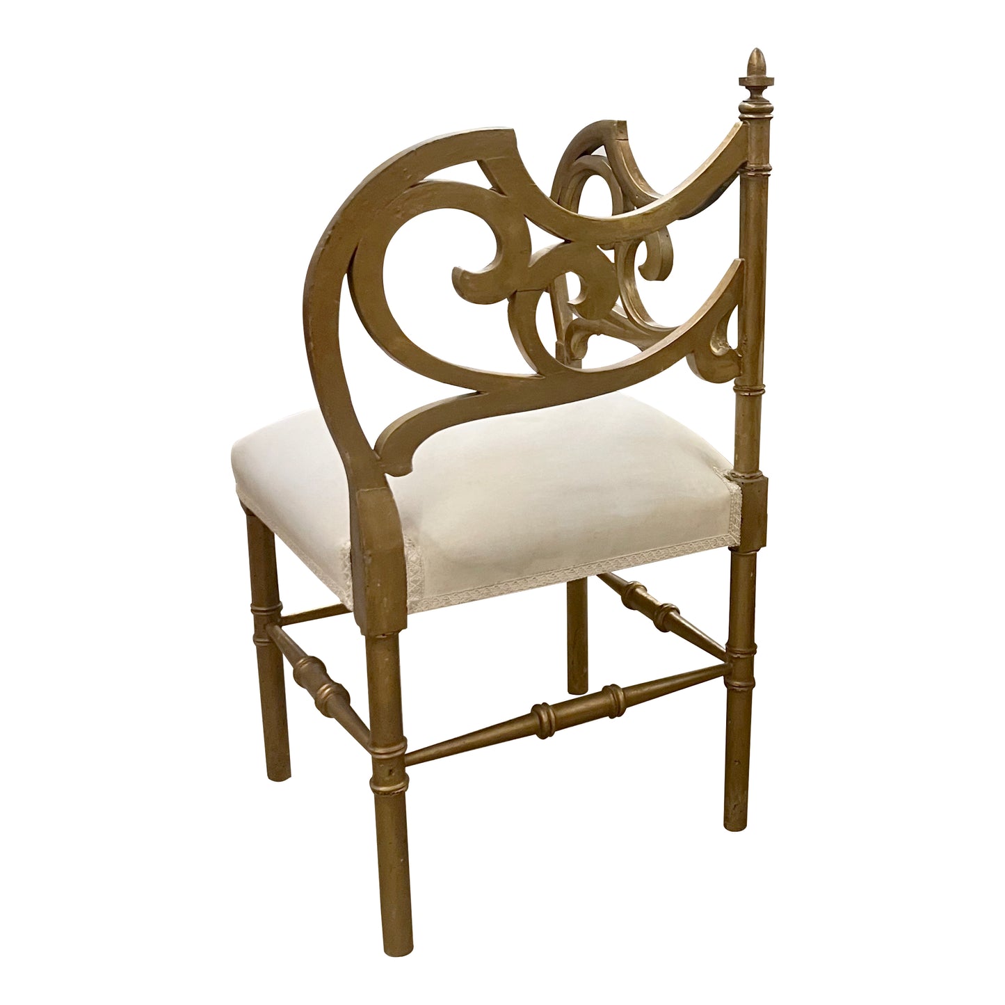 Pair of French Art Nouveau Gilt Wood Corner Chairs, 1900s