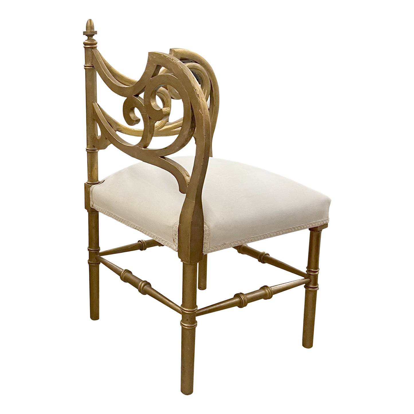 Pair of French Art Nouveau Gilt Wood Corner Chairs, 1900s