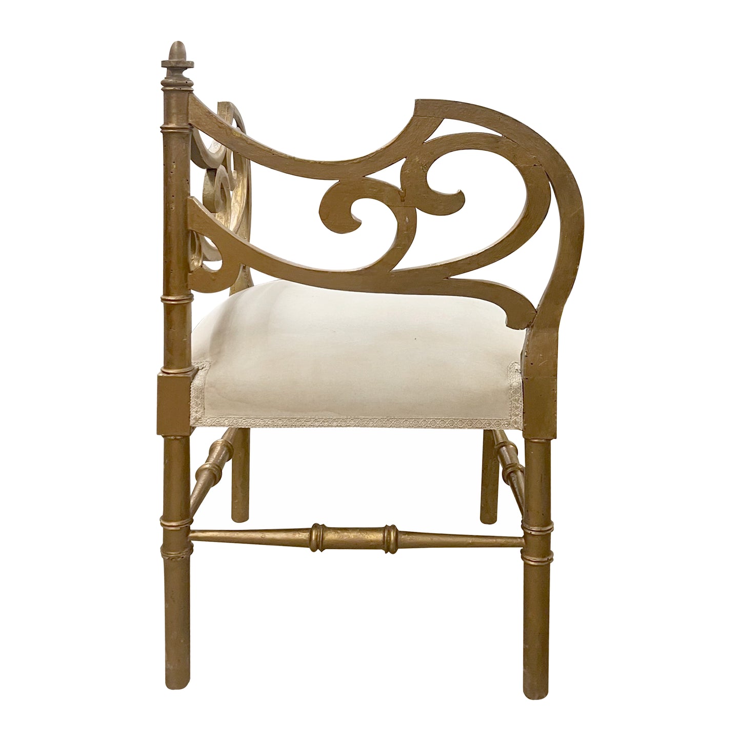 Pair of French Art Nouveau Gilt Wood Corner Chairs, 1900s