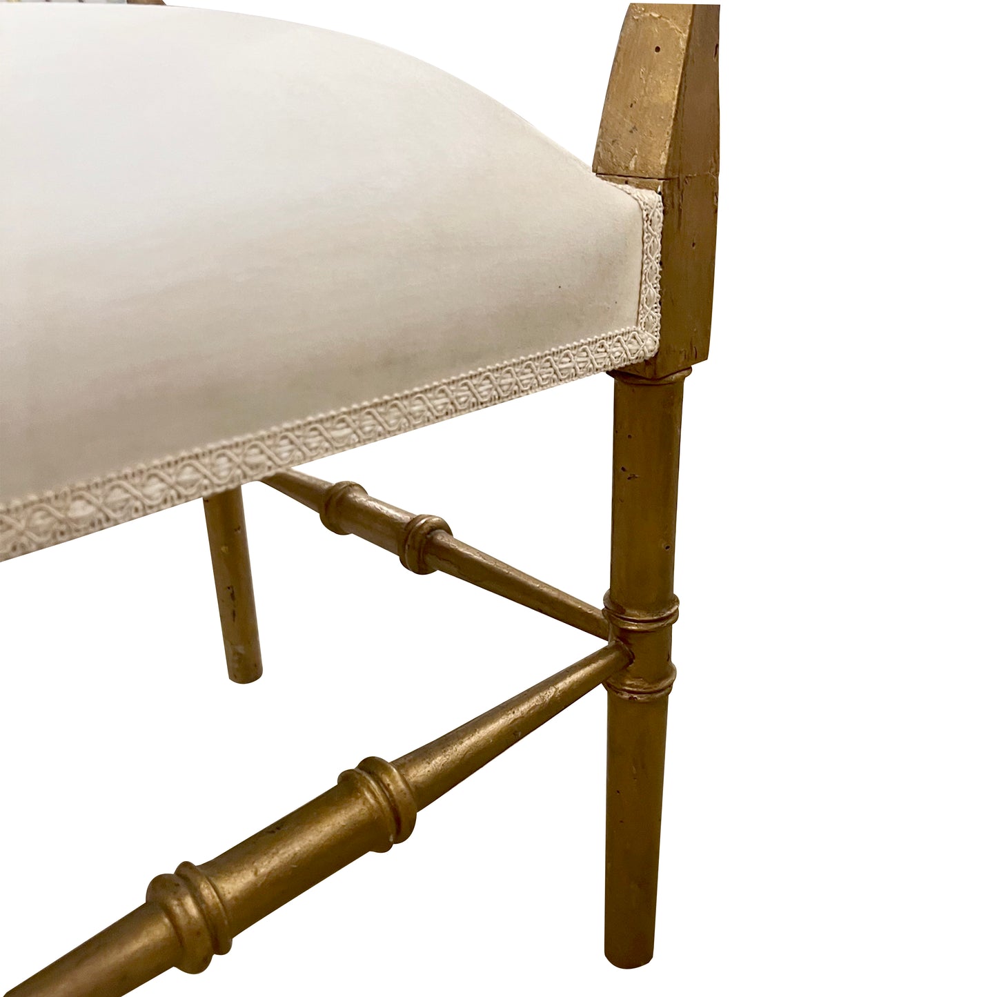Pair of French Art Nouveau Gilt Wood Corner Chairs, 1900s