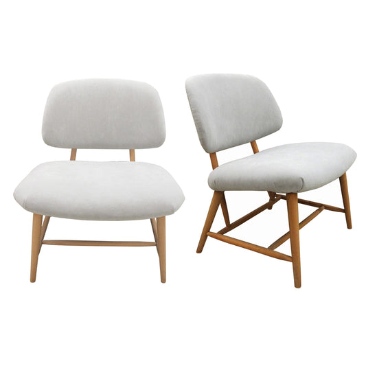 Pair of 1960s Swedish Alf Svensson Occasional Lounge Chairs newly reupholstered