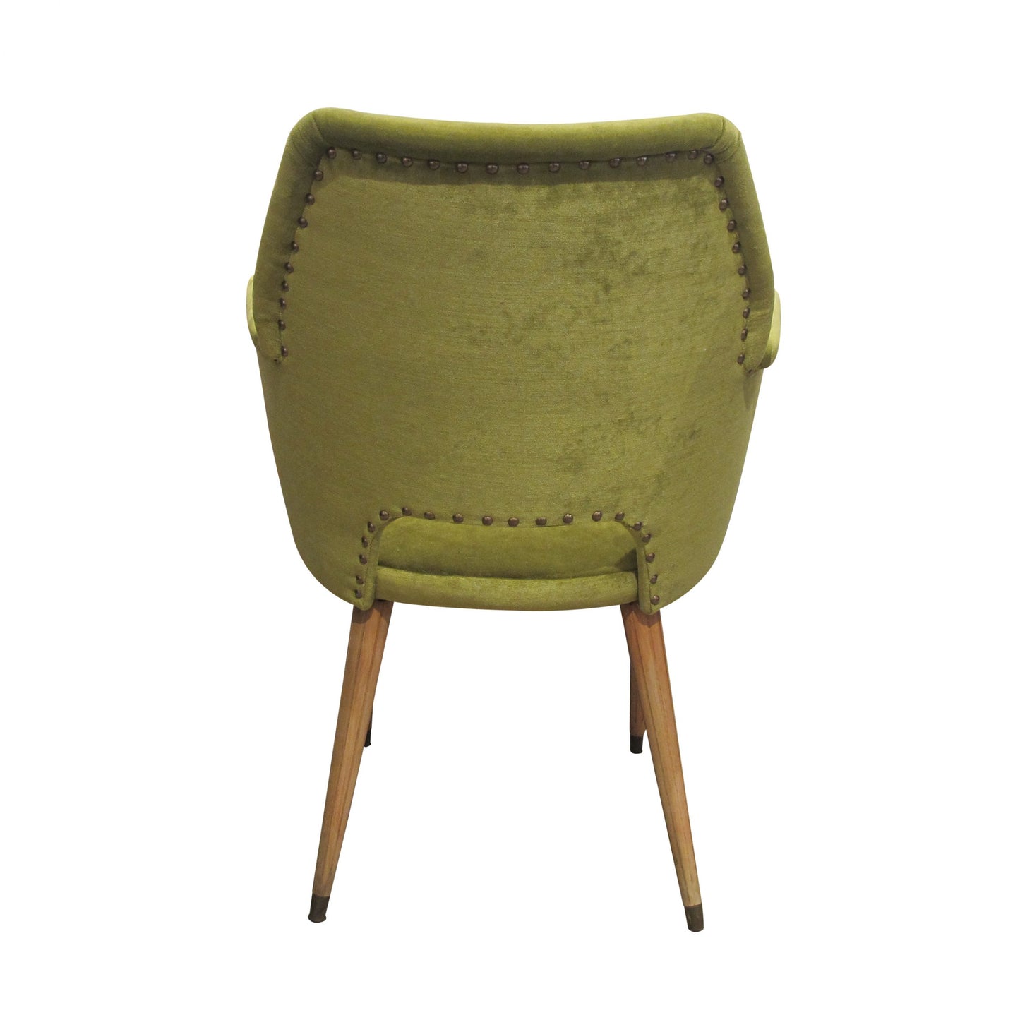 Pair of occasional chairs, 1950's Swedish, upholstered in green velvet