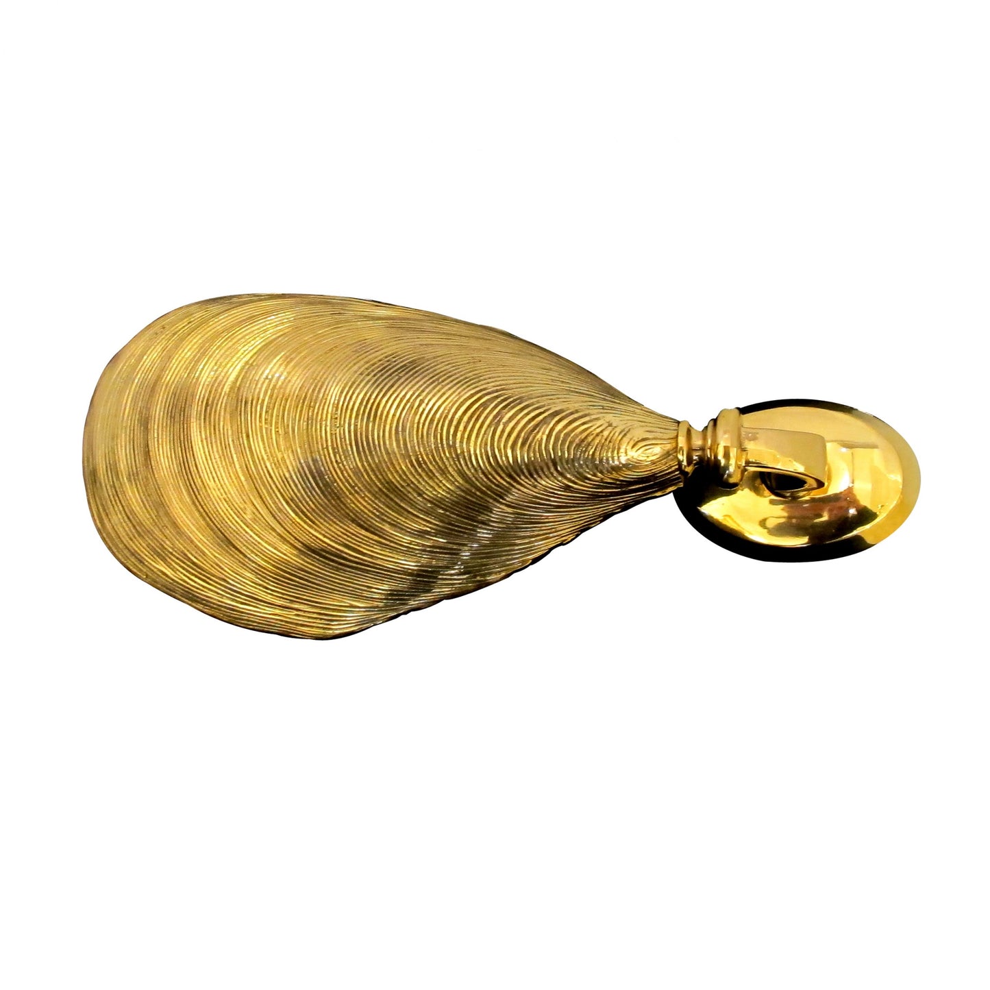 set of 6 bronze mussel shaped wall lights by Maison Jansen