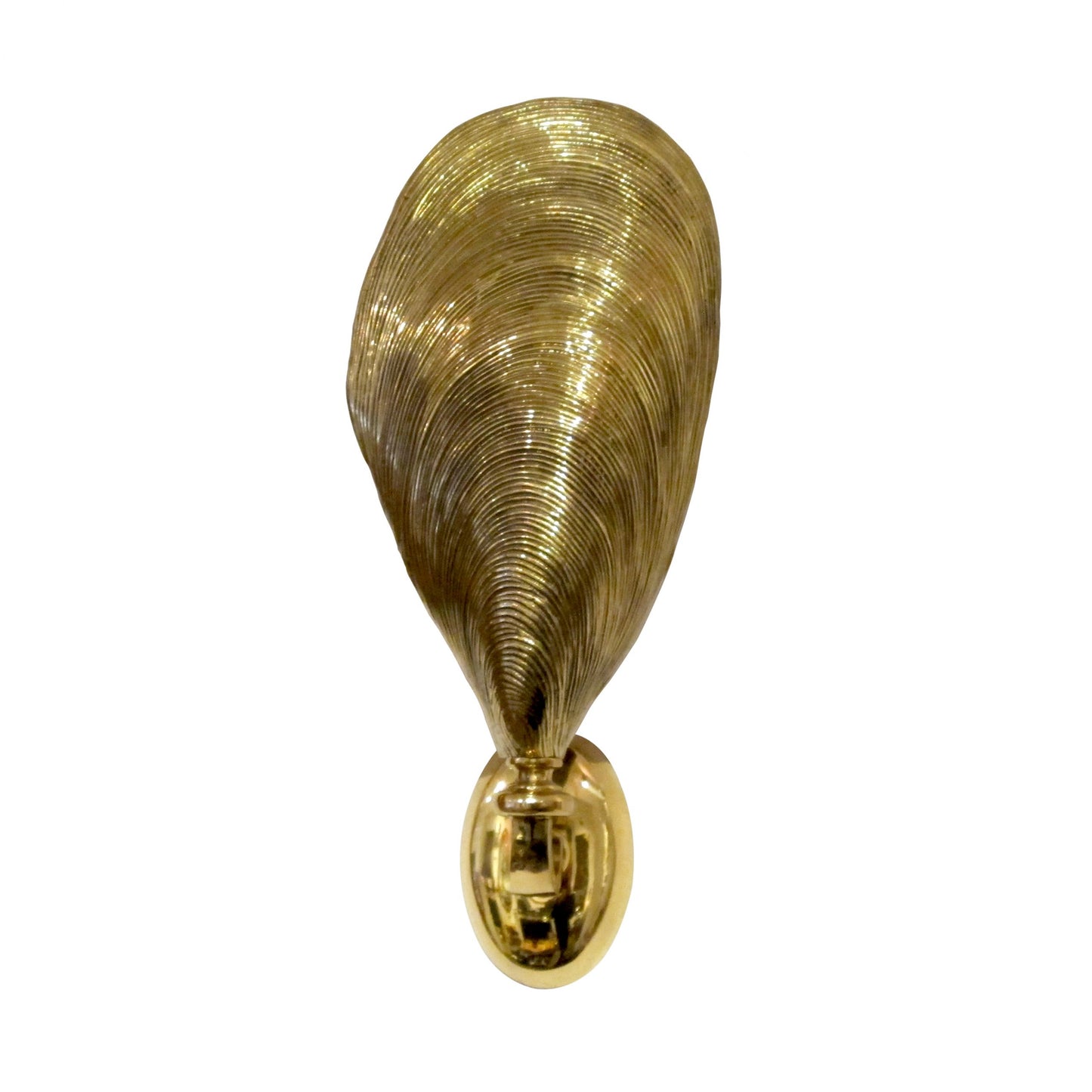 set of 6 bronze mussel shaped wall lights by Maison Jansen