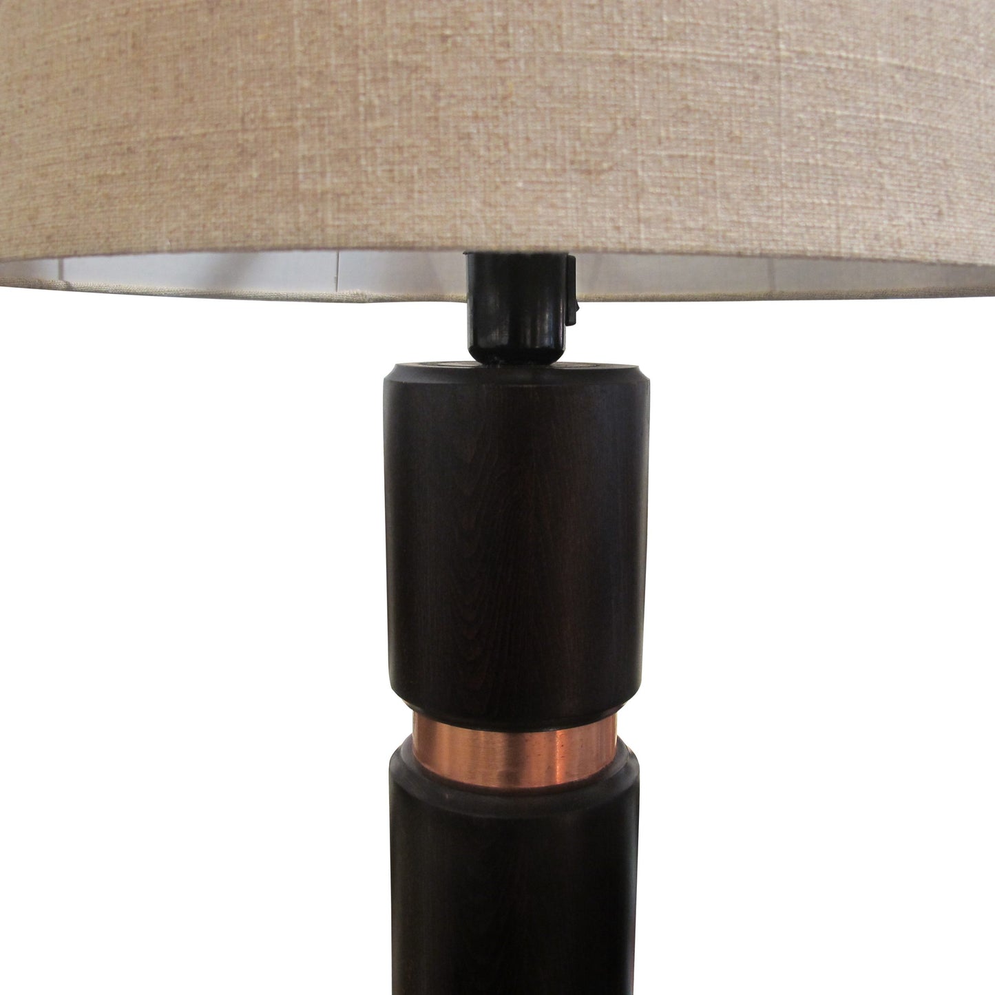 Pair of mid century Scandinavian cylinder table lamps