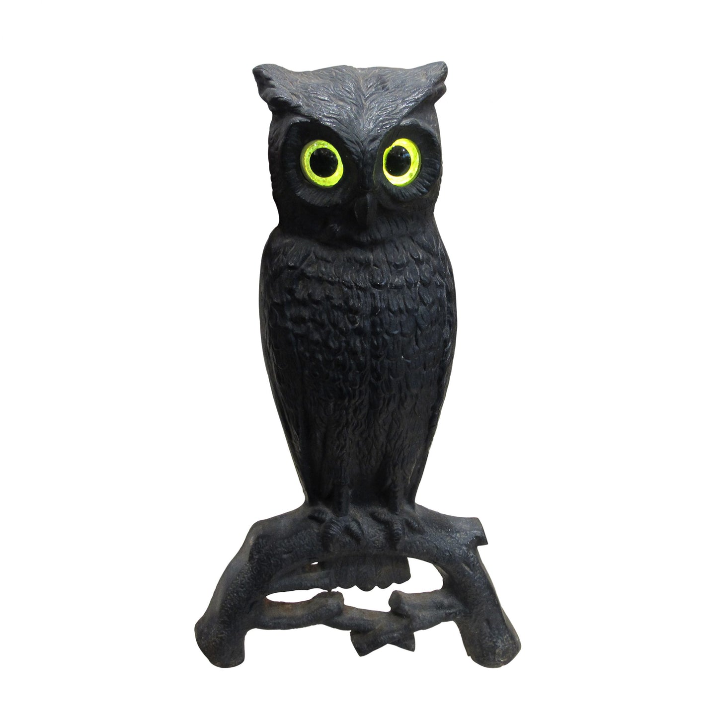 a pair of 1950's andirons cast iron owls , american