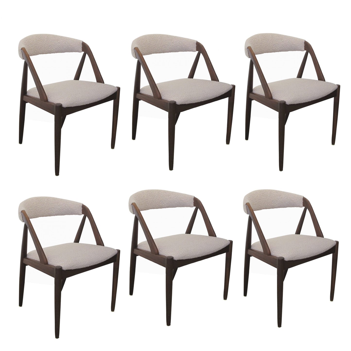 Set of 6 Danish rosewood dining chairs by Kai Kristiansen, 1930's