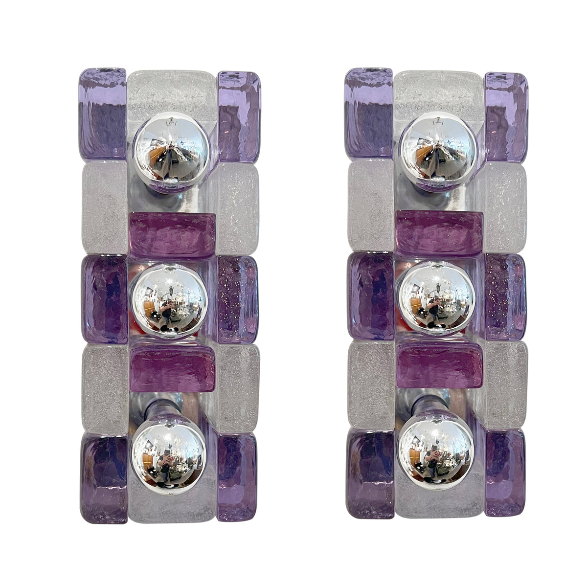 Pair of Italian Mid-Century Wall Lights by Albano Poli for Poliarte, 1970s