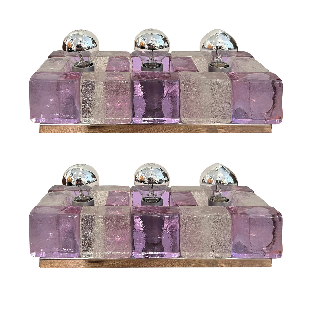 Pair of Italian Mid-Century Wall Lights by Albano Poli for Poliarte, 1970s