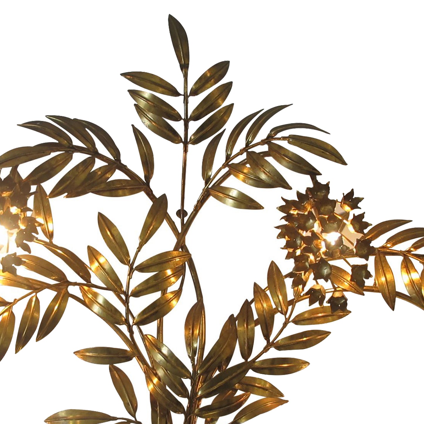 1960s, German Gilt metal Wisteria Wall Light, Model “Pioggia d'Ore” by Hans Kögl