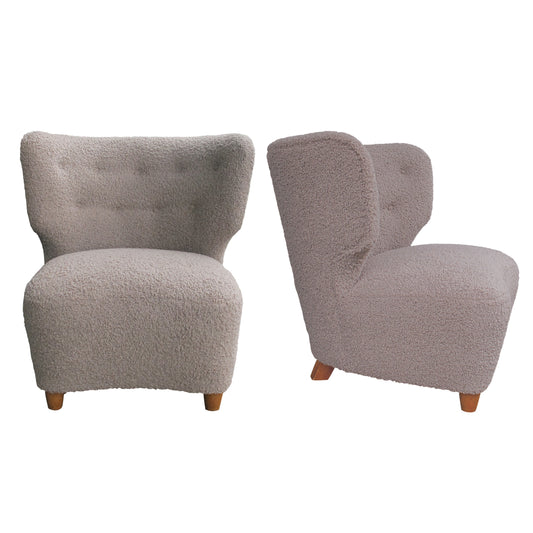 Pair of 1950s Mid-Century Modern Cocktail Lounge Armchairs, Finland