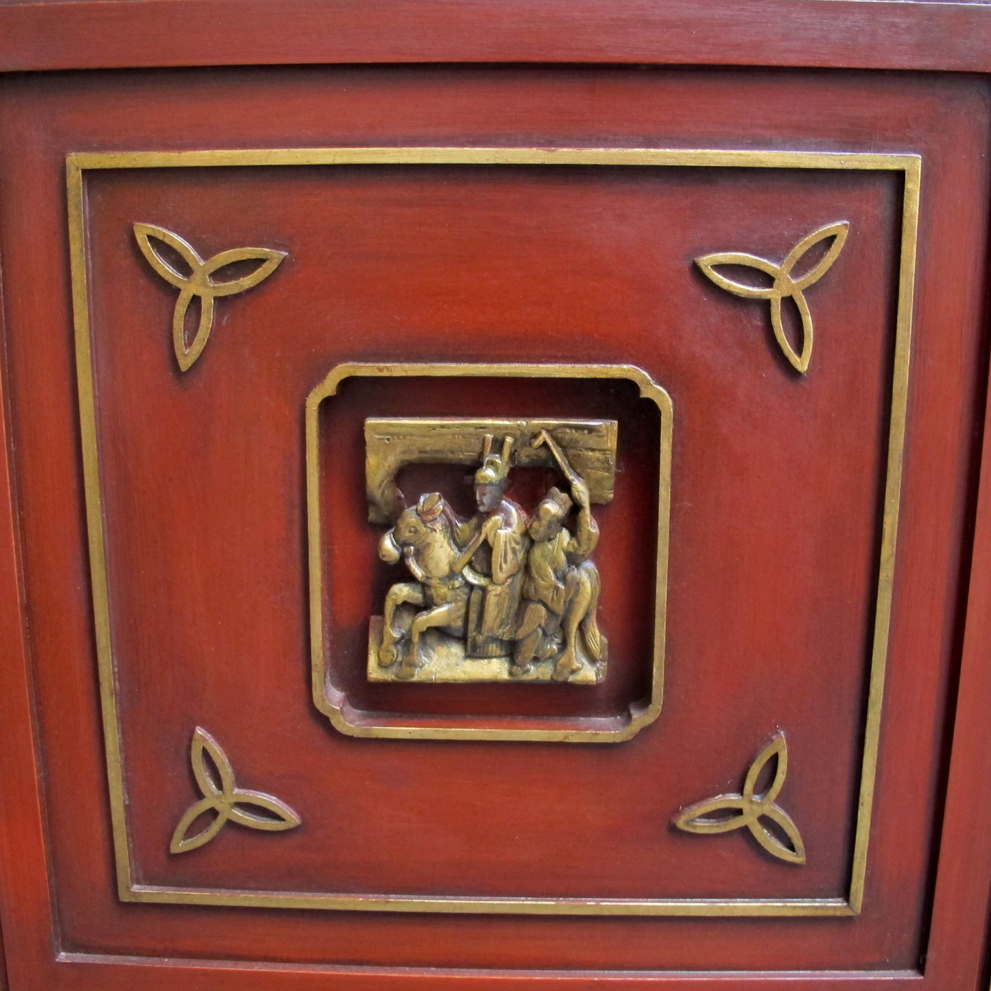 1950s Swedish-made Chinoiserie Drinks Cabinet with Carved Panels