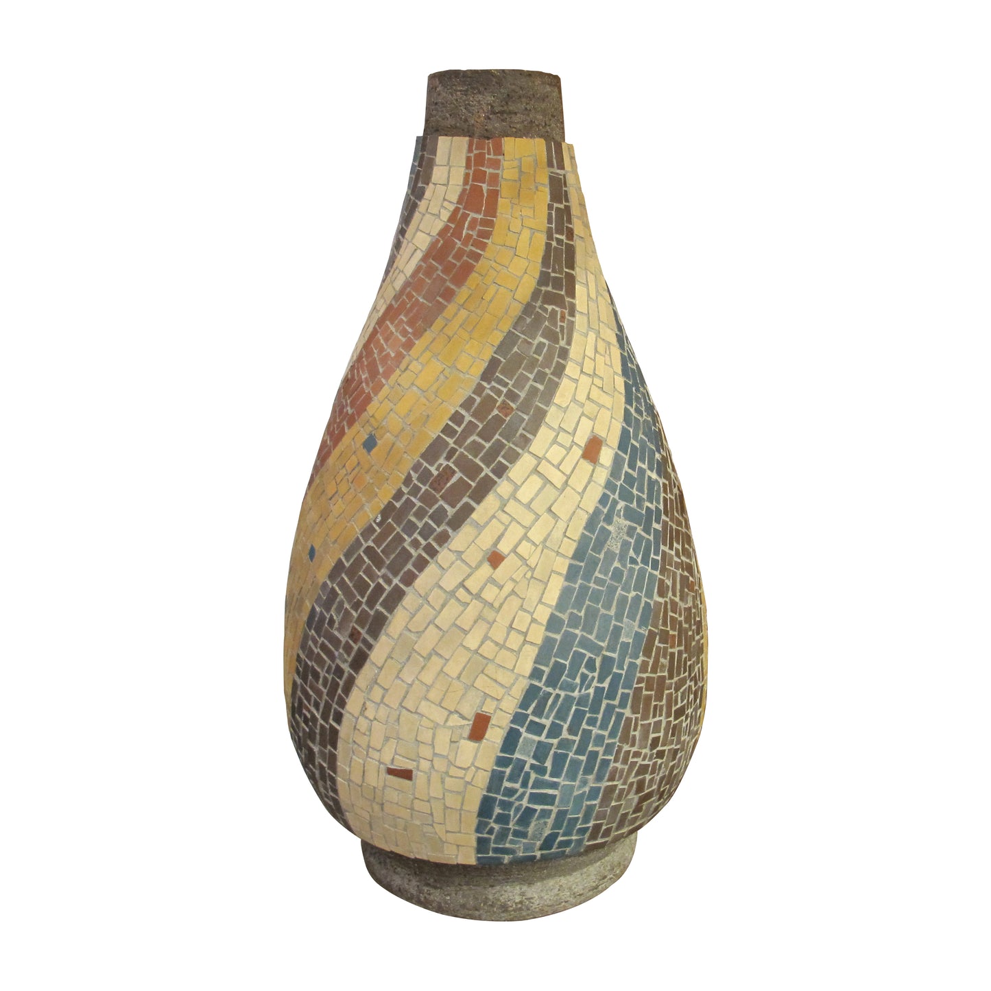 Large French Ceramic Mosaic Vase, Circa 1950s – Mid-Century Modern
