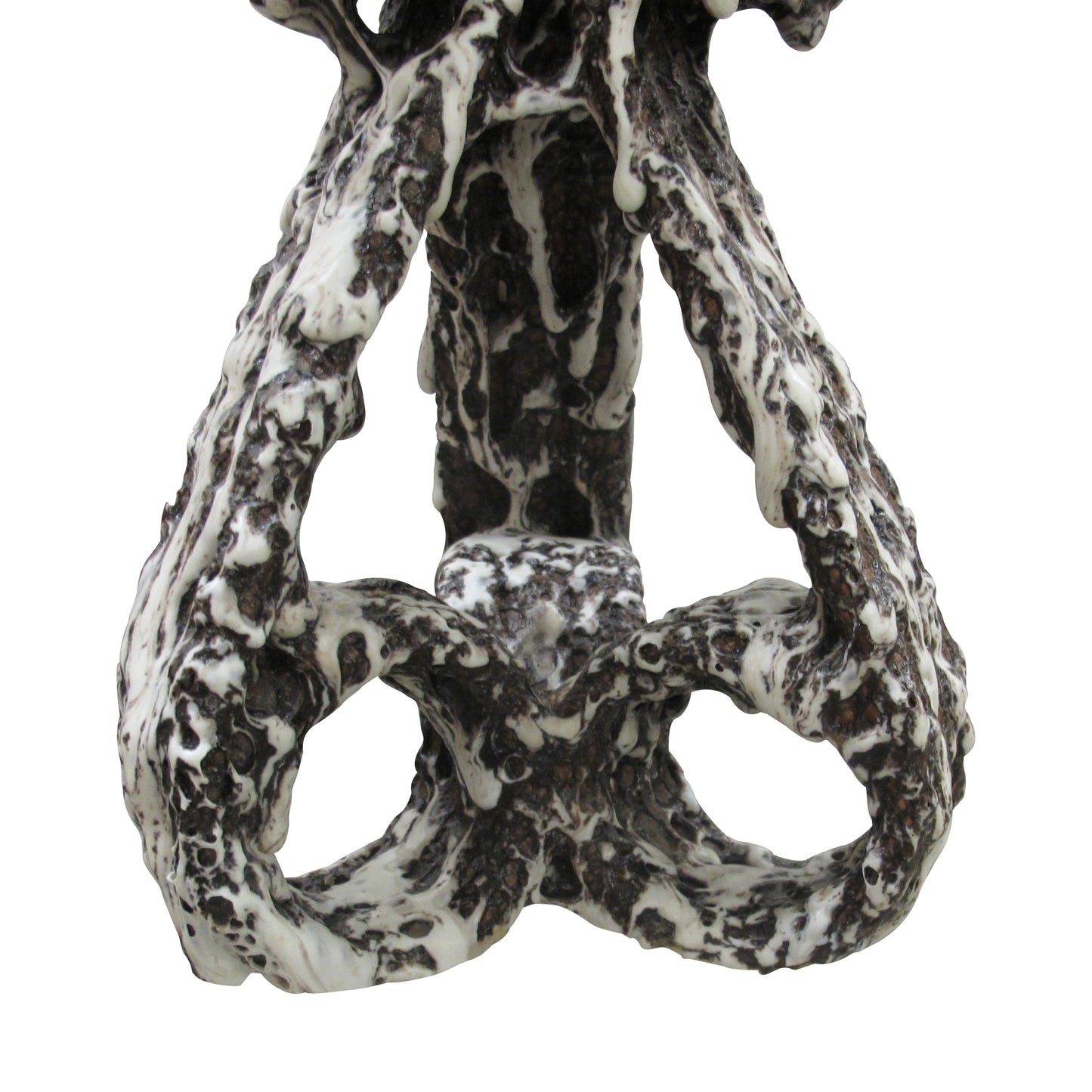 Pair of 1950s Fat Lava Candlesticks by Marius Giuge from Vallauris, French