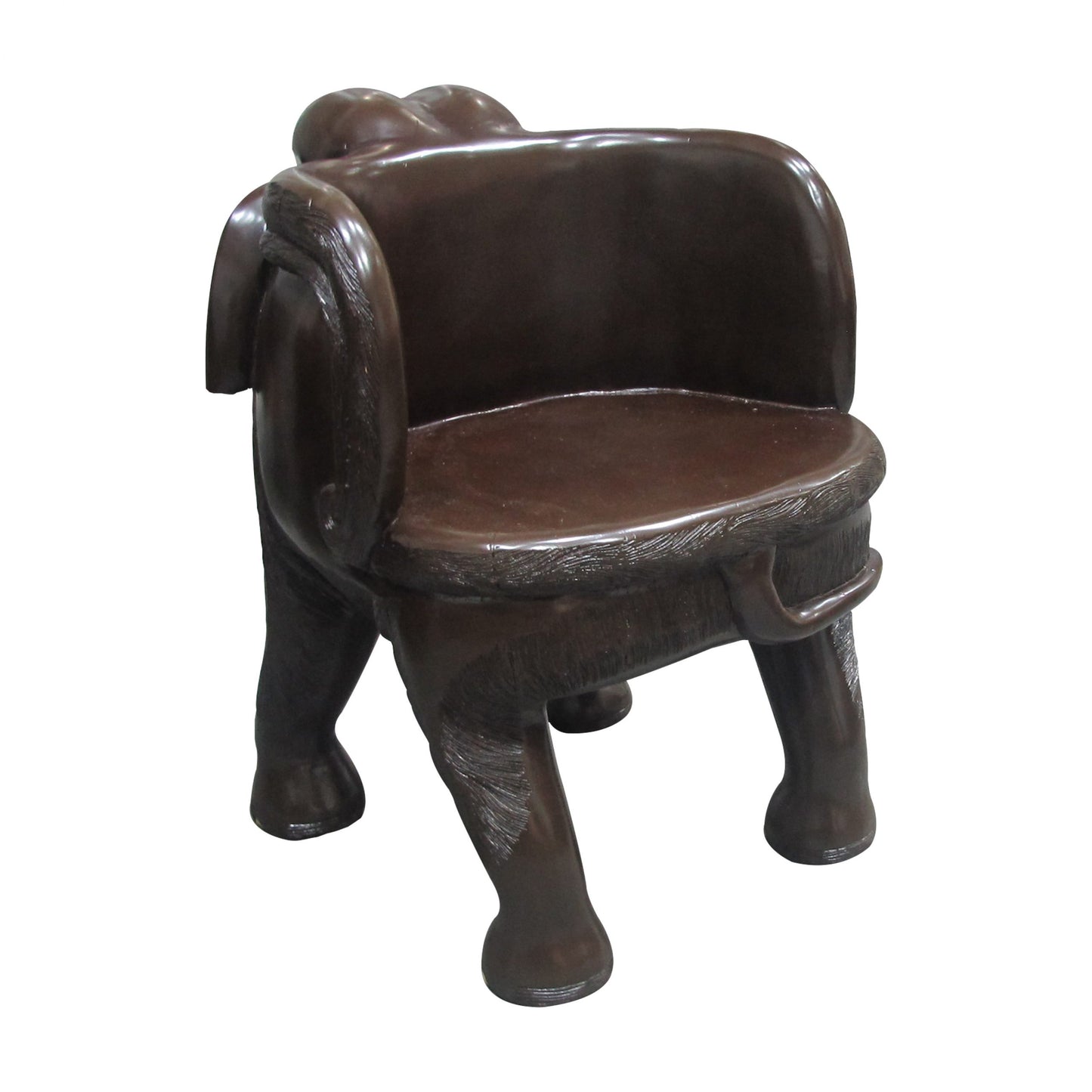 Mid Century Pair Of Balinese Hand Carved Hardwood Elephant Chairs