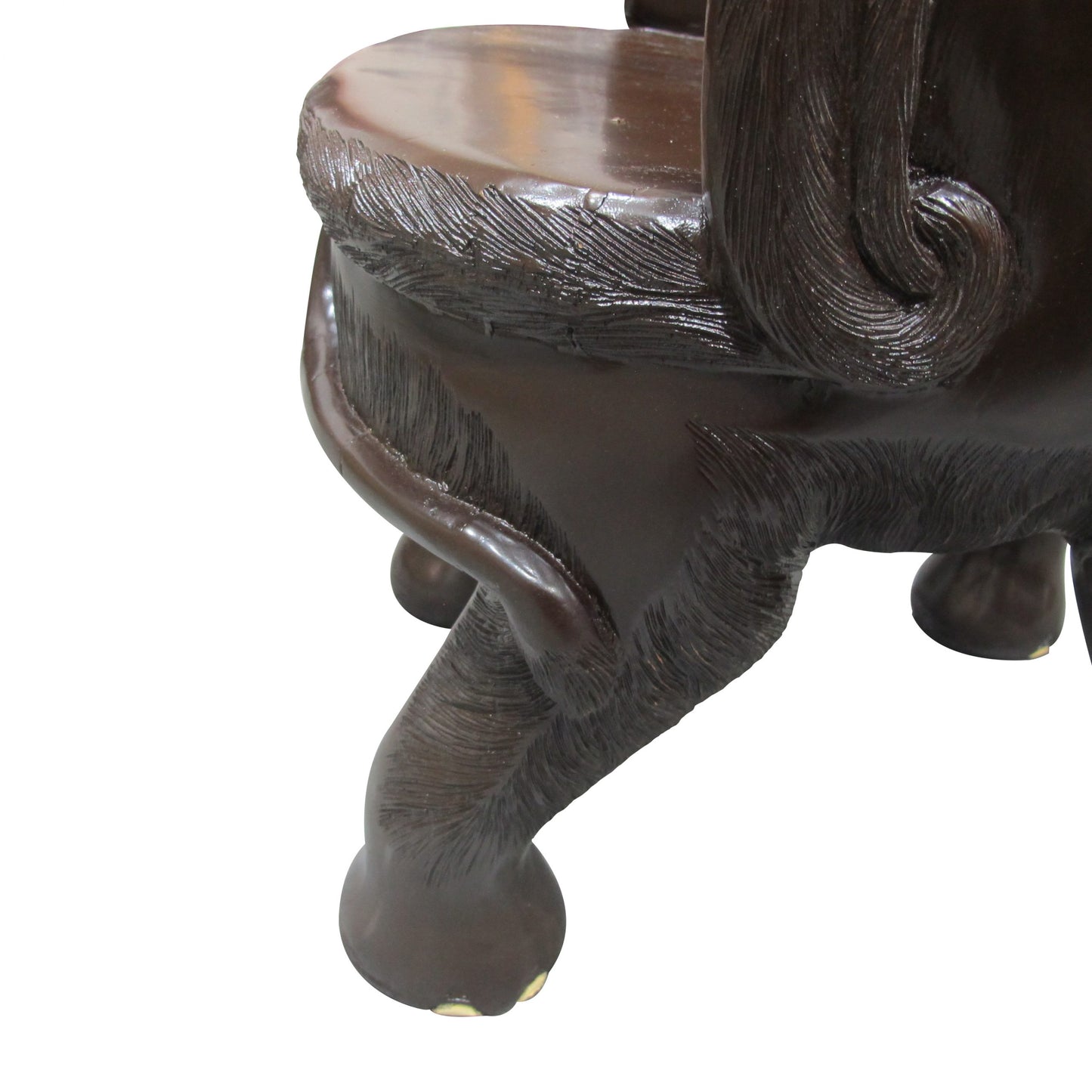 Mid Century Pair Of Balinese Hand Carved Hardwood Elephant Chairs